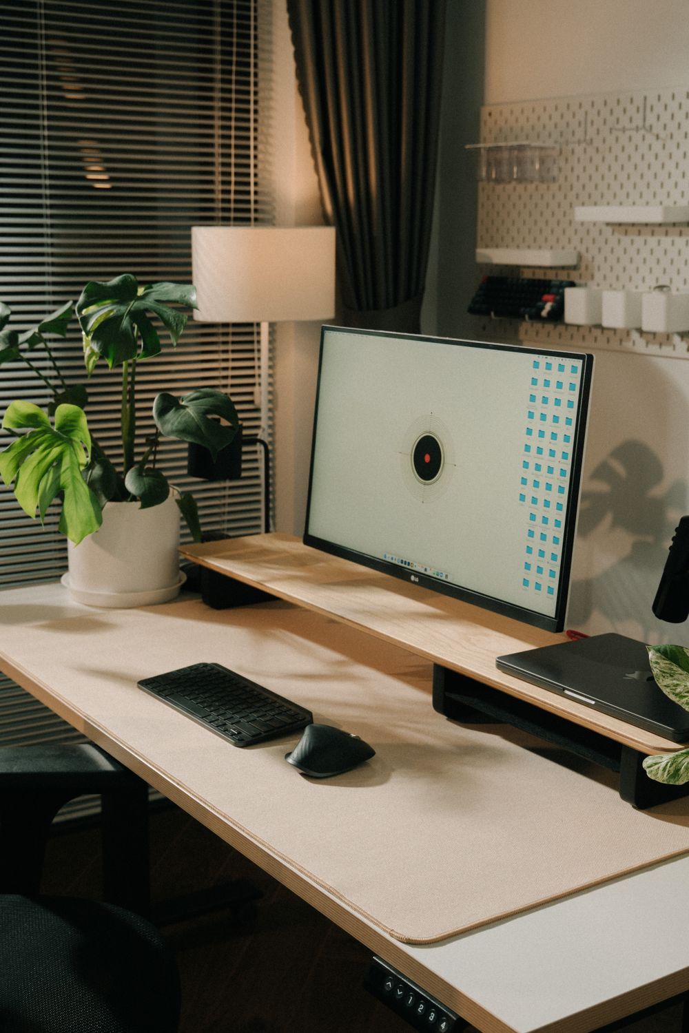 Modern Home Office Desk with Computer Setup · Free Stock Photo