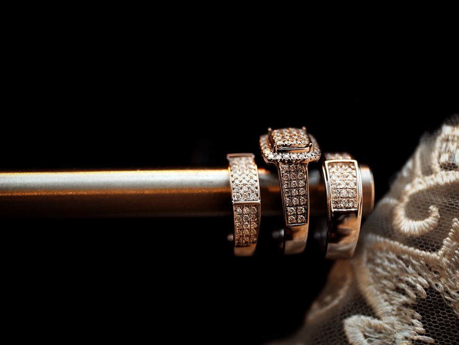 A row of eternity bands