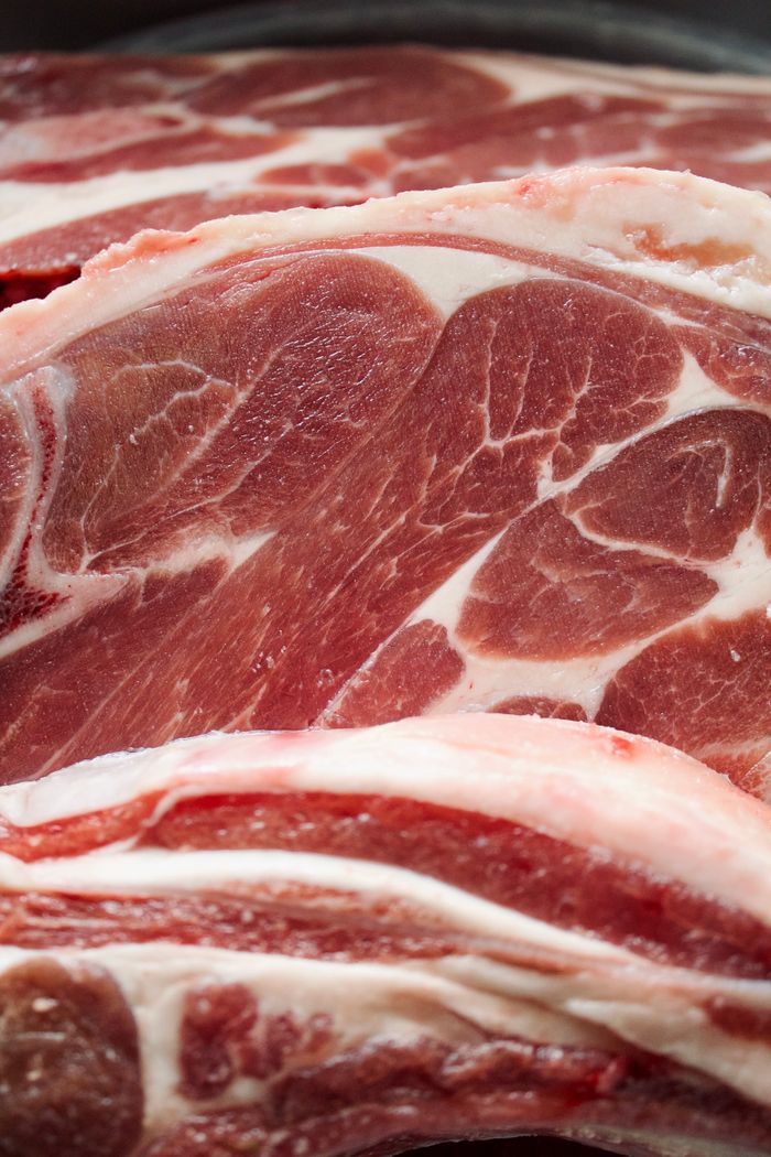 Fresh raw mutton chops