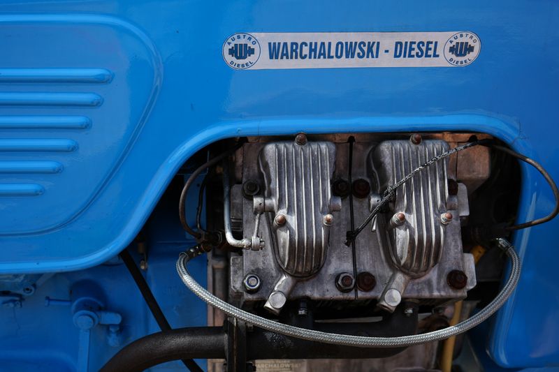 Close-up of a diesel engine under maintenance