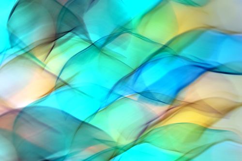 Free Colorful abstract image featuring blue, yellow, and green waves creating a vibrant pattern. Stock Photo