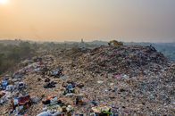 Bird's Eye View Of Landfill during Dawn