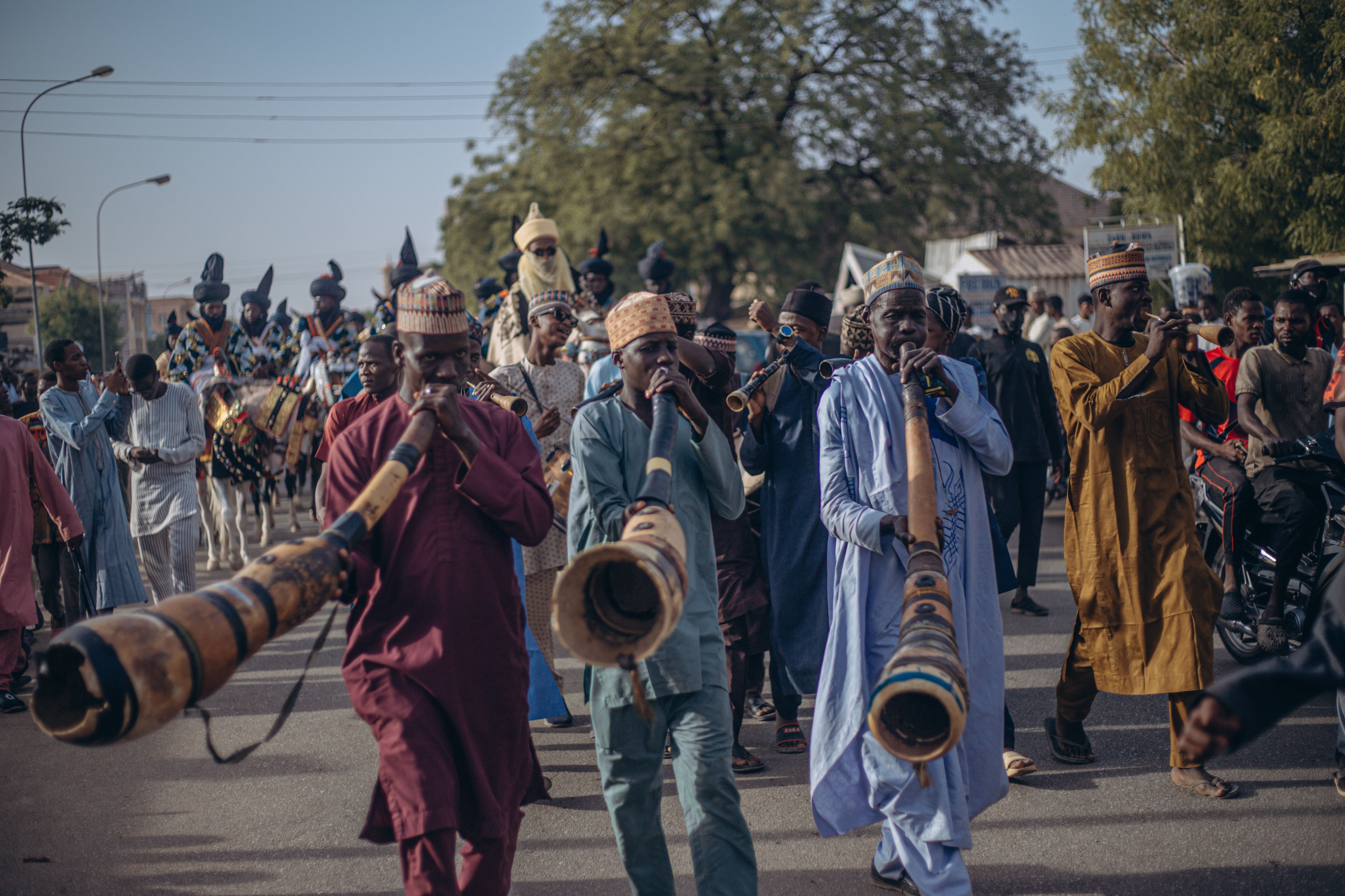 Cultural Parade with Traditional Musicians in Africa · Free Stock Photo
