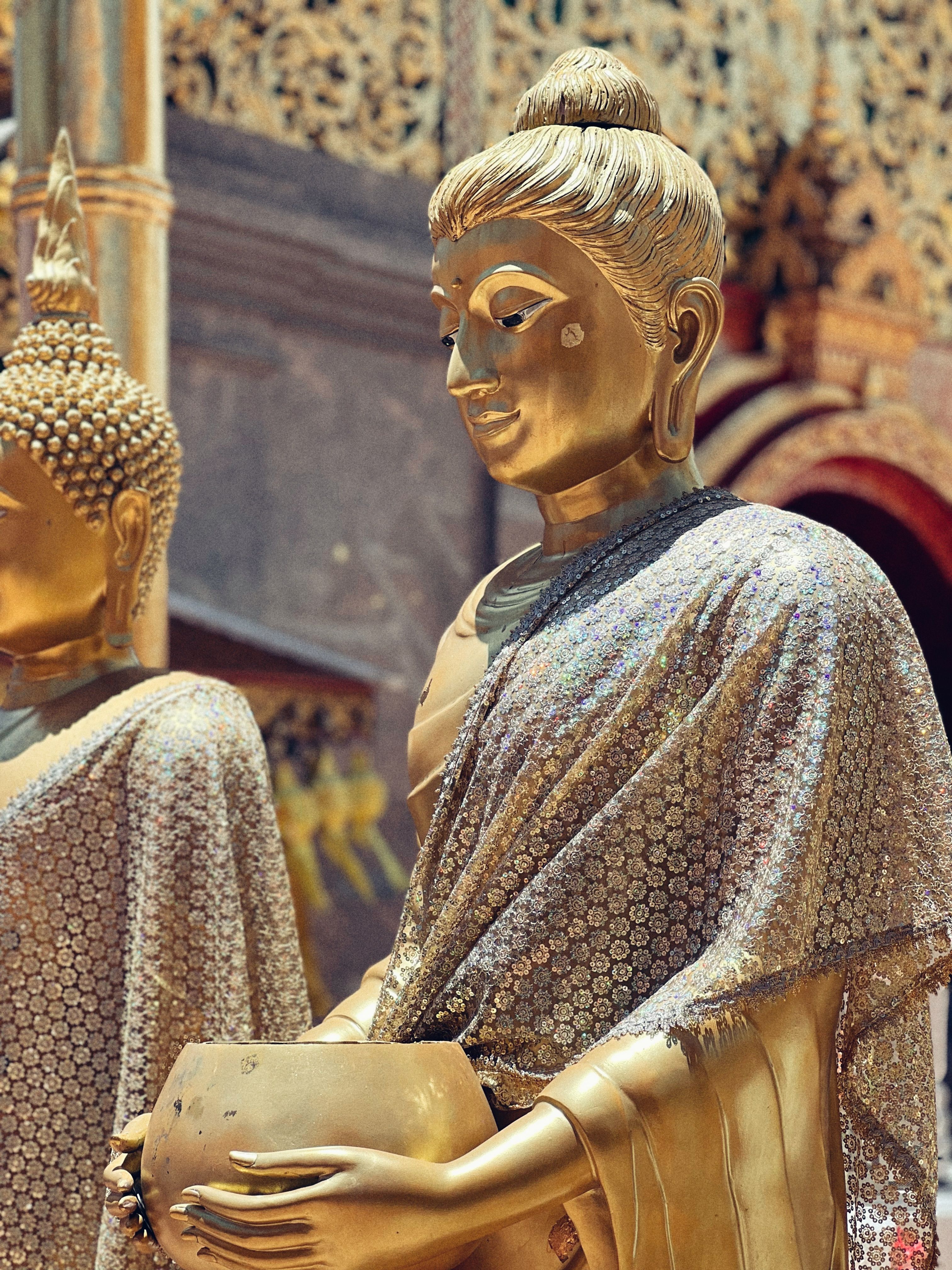 Golden Buddha Statues at a Thai Temple · Free Stock Photo