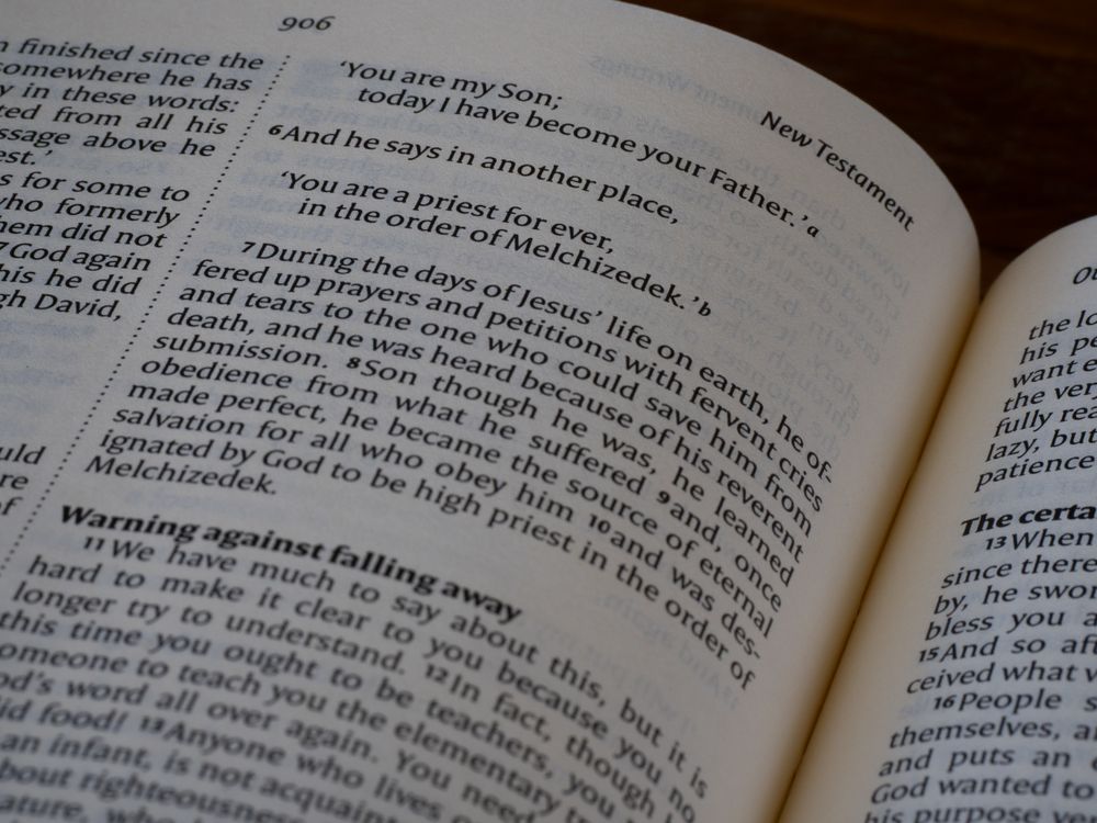 Scripture Pages Photo Close-up of Bible Page with Text Detail · Free Stock Photo