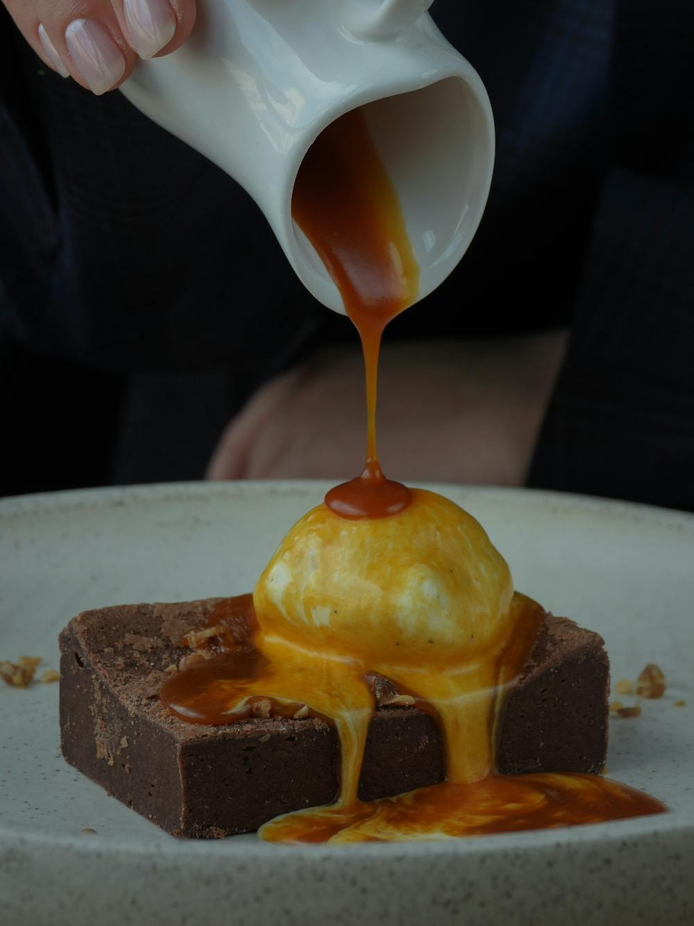 Chocolate Caramel Turtle Fondue