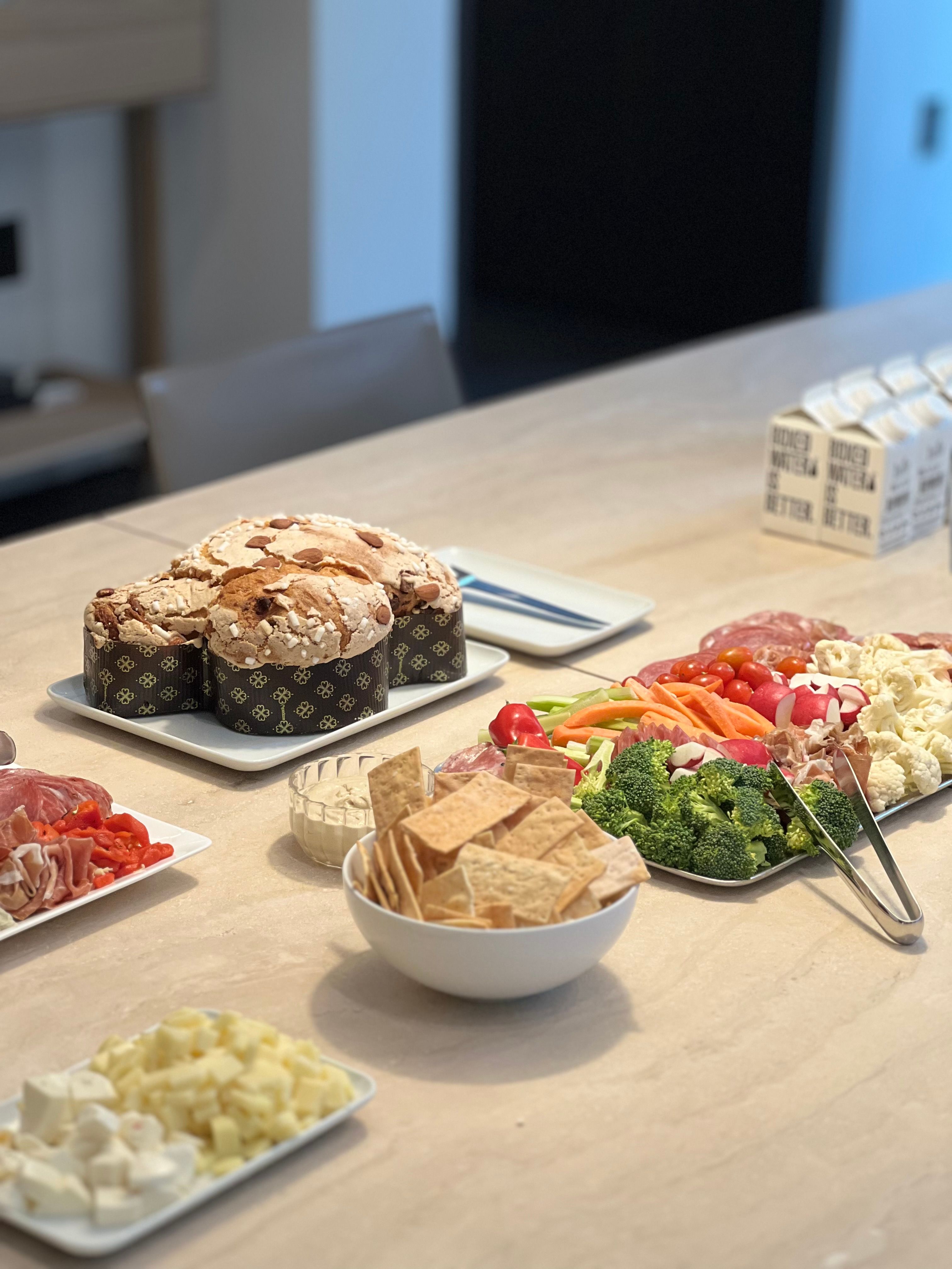 Colorful Food Platter with Muffins and Crackers · Free Stock Photo