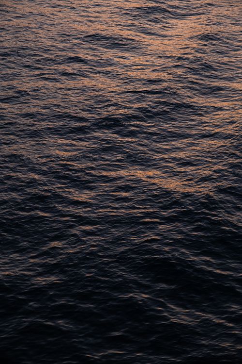 Free Gently rippling ocean waves at sunset, reflecting soft golden light creating a serene atmosphere. Stock Photo