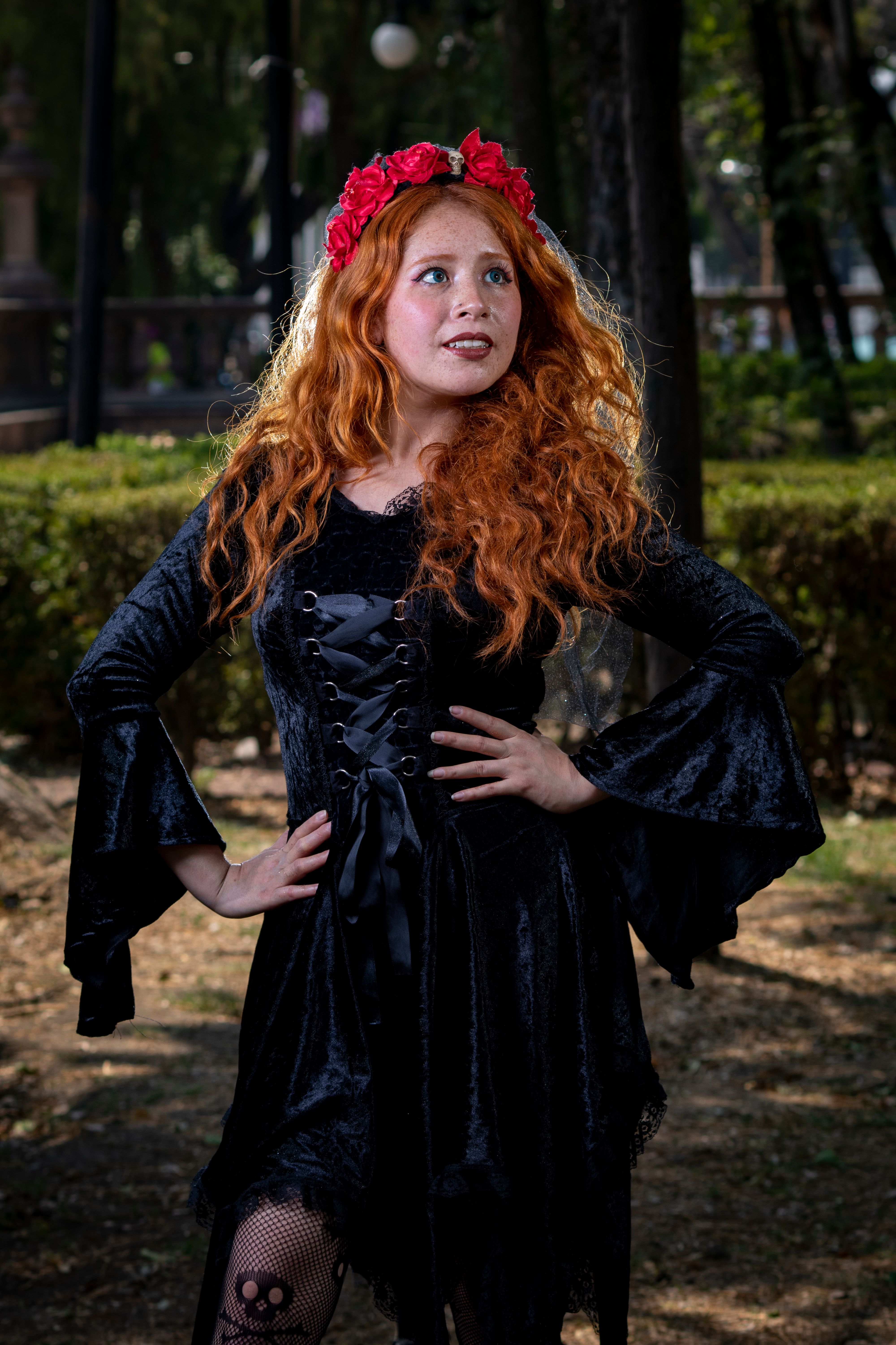 black beautiful dresses Gothic Velvet Slim Strap Drawstring Halloween Dress