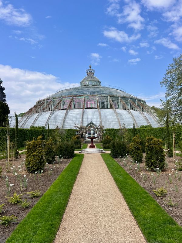 A domed greenhouse structure