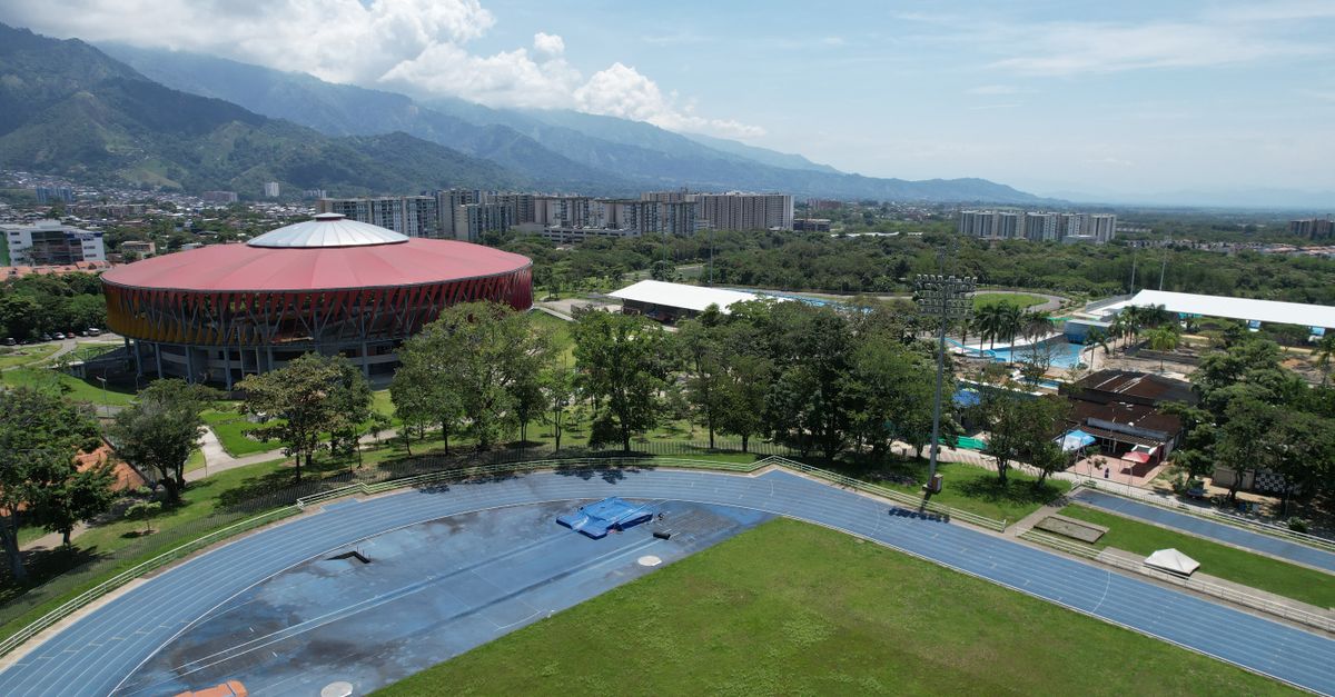 aerial view of Christ Embassy Loveworld Arena Ho with modern glass architecture and surrounding greenery