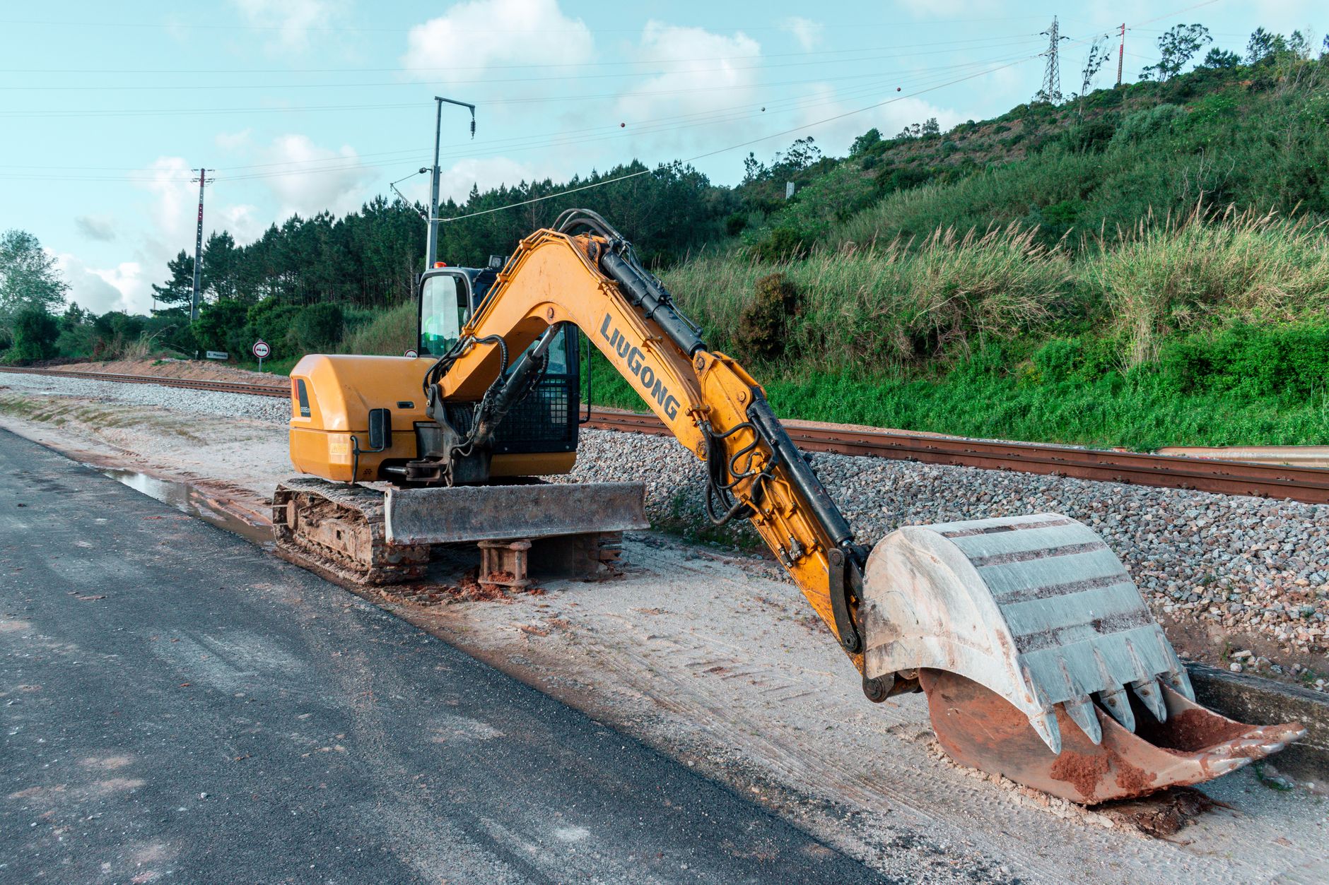 Rail Baltica demiryolu inşaat sahası