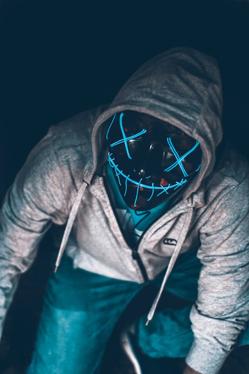 Kostnadsfri bild av blå mask, blekna, läskigt