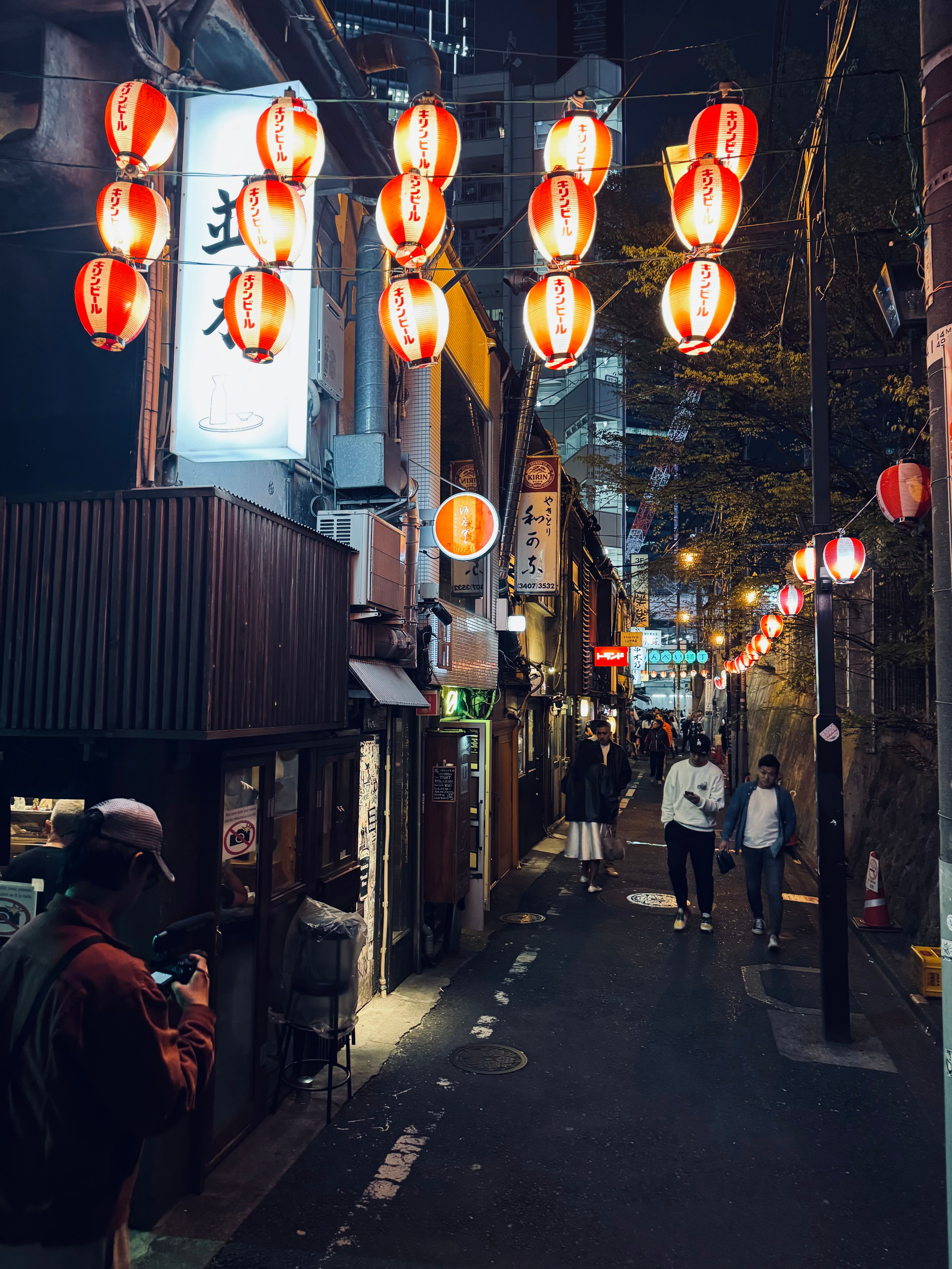 Night Stroll in Vibrant Tokyo Alleyway · Free Stock Photo