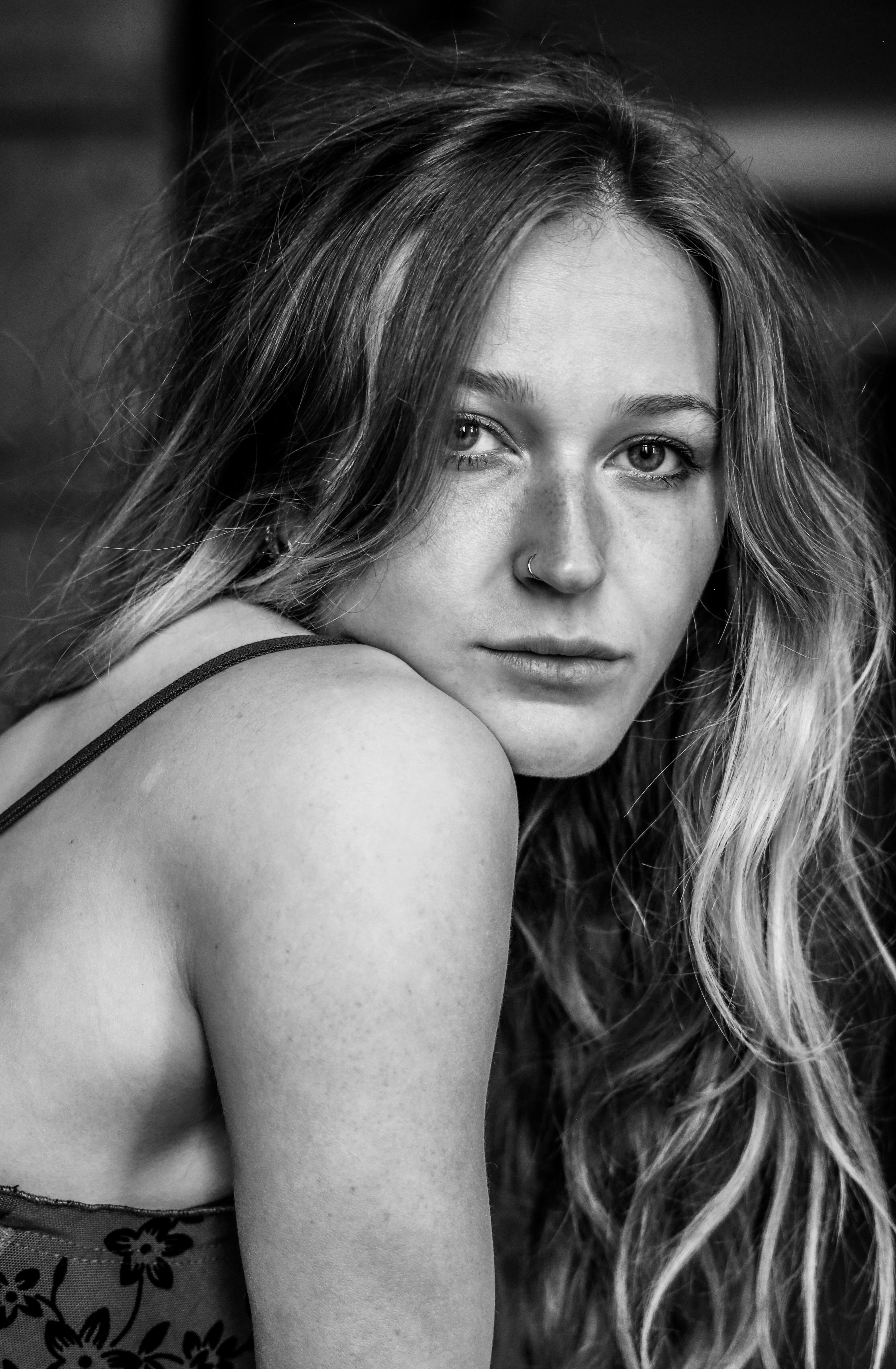 Black and White Artistic Portrait of a Woman · Free Stock Photo