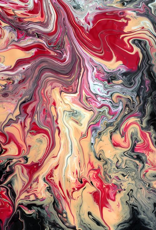 Free Dynamic abstract swirl pattern with bold colors and fluid shapes, perfect for modern decor. Stock Photo