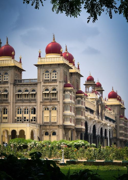 Free Stunning view of the Mysore Palace in Mysuru, India, showcasing its architectural grandeur. Stock Photo