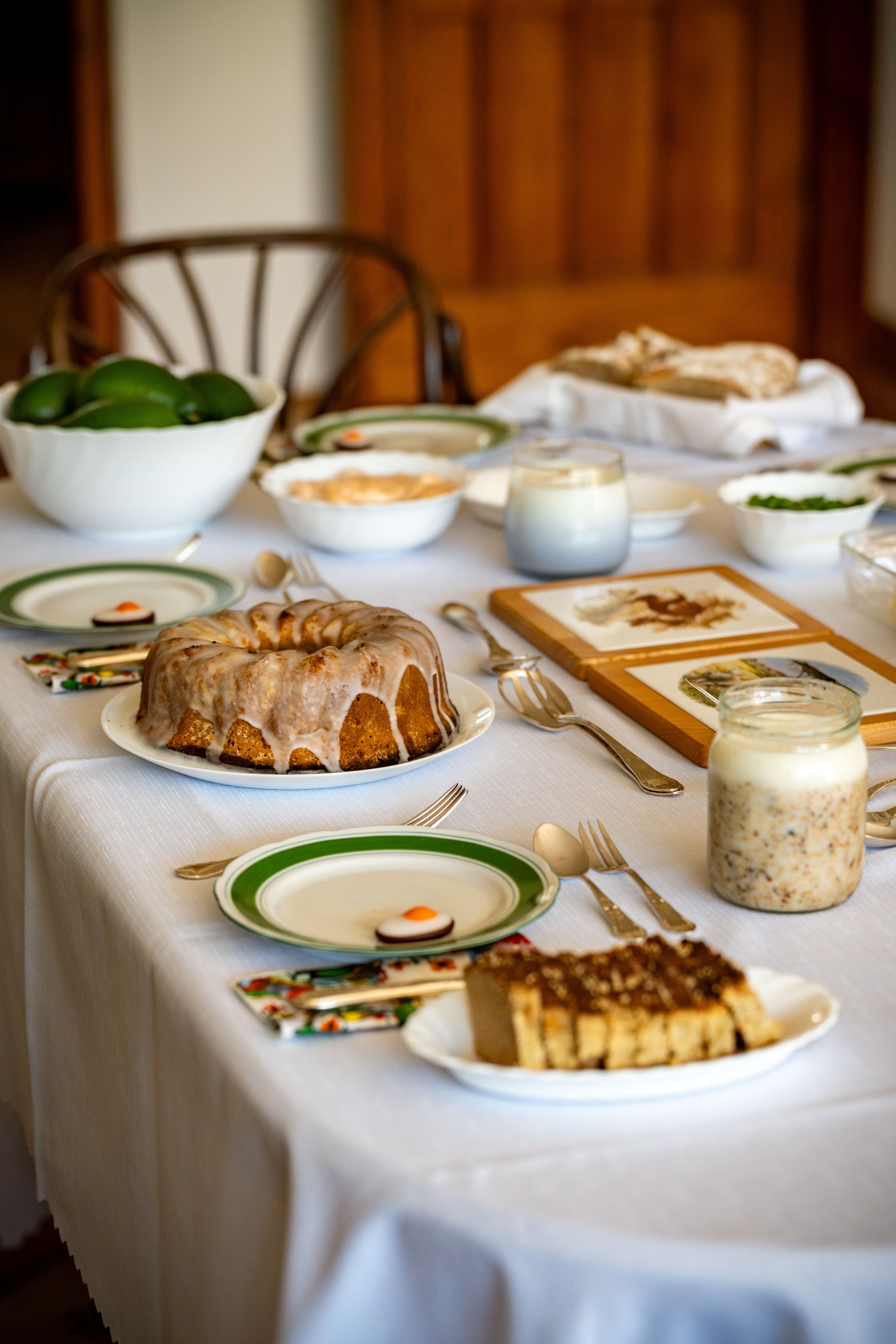 Elegant Breakfast Spread on Rustic Dining Table · Free Stock Photo