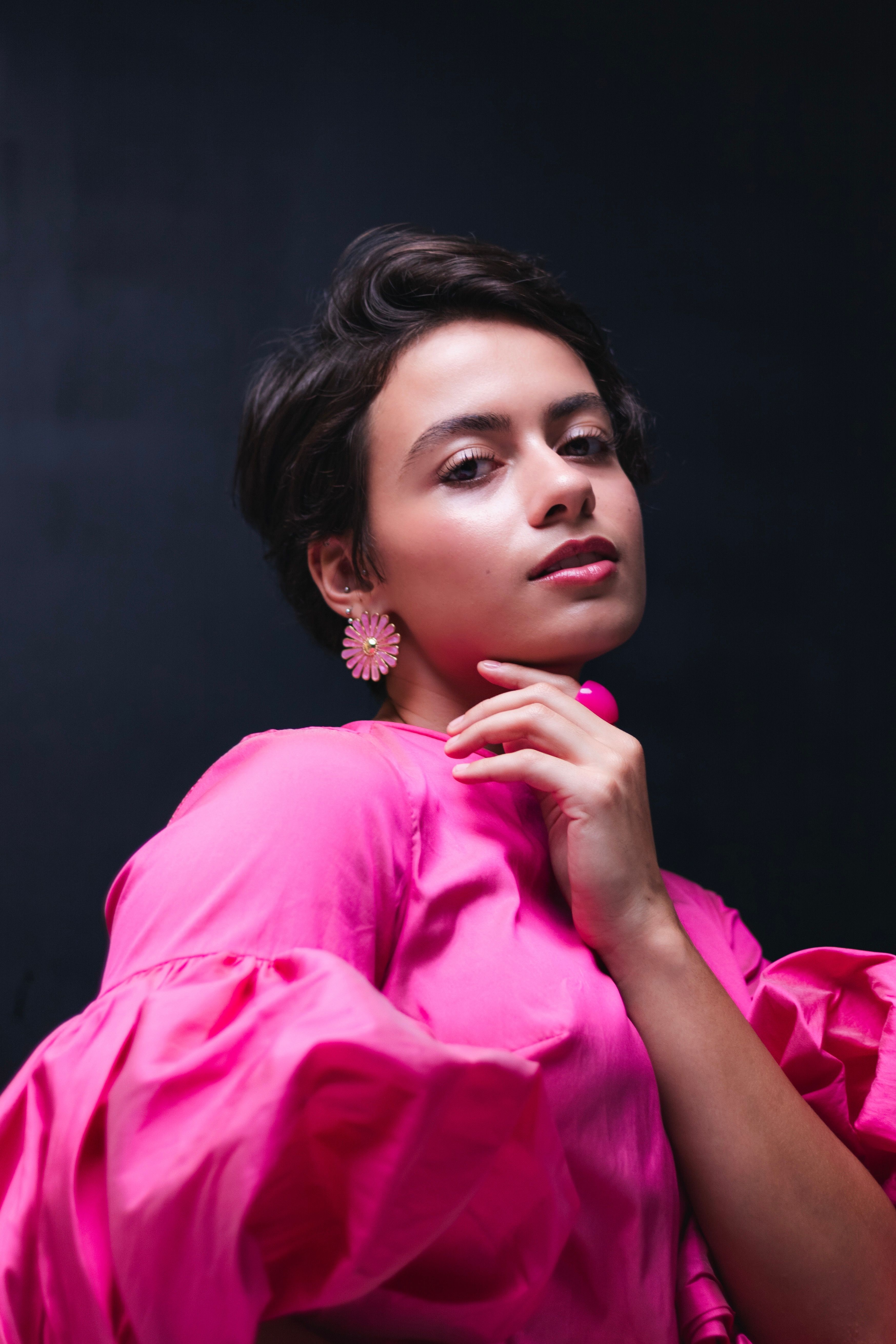 Elegant Woman in Pink Dress Portrait · Free Stock Photo