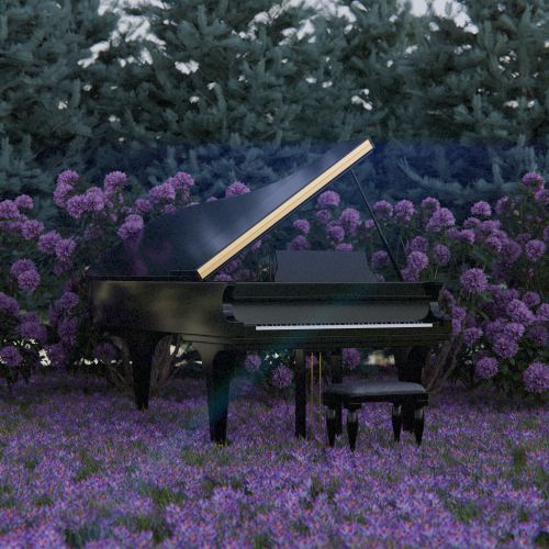 Grand piano standing in a lavender field, by Pușcaș Adryan on Pexels