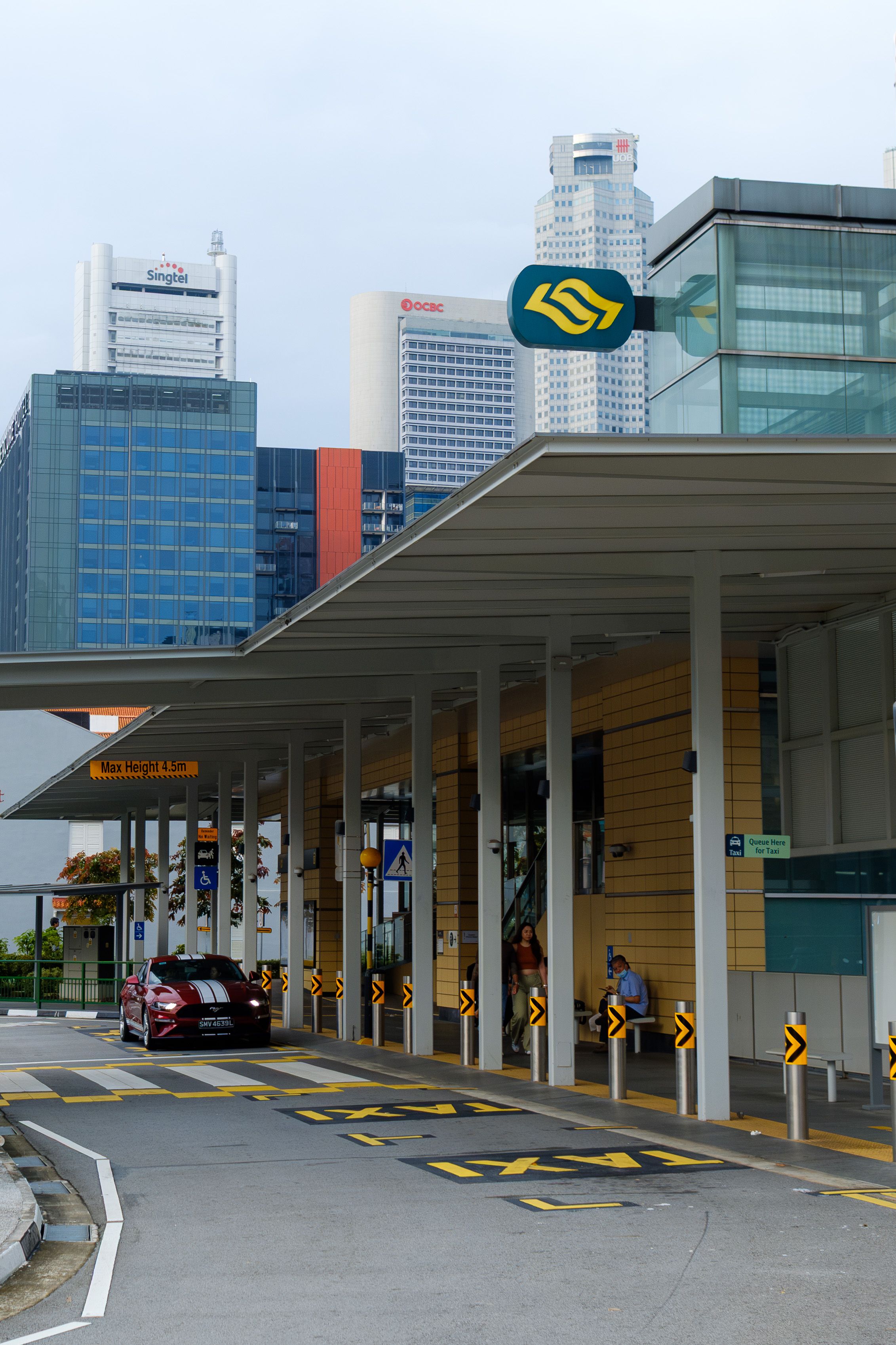 Modern Taxi Stand in Downtown Singapore · Free Stock Photo