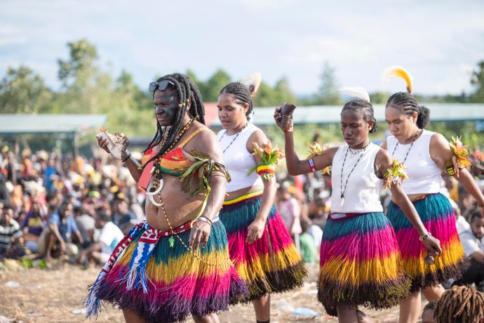 Traditional dancers at a cultural festival