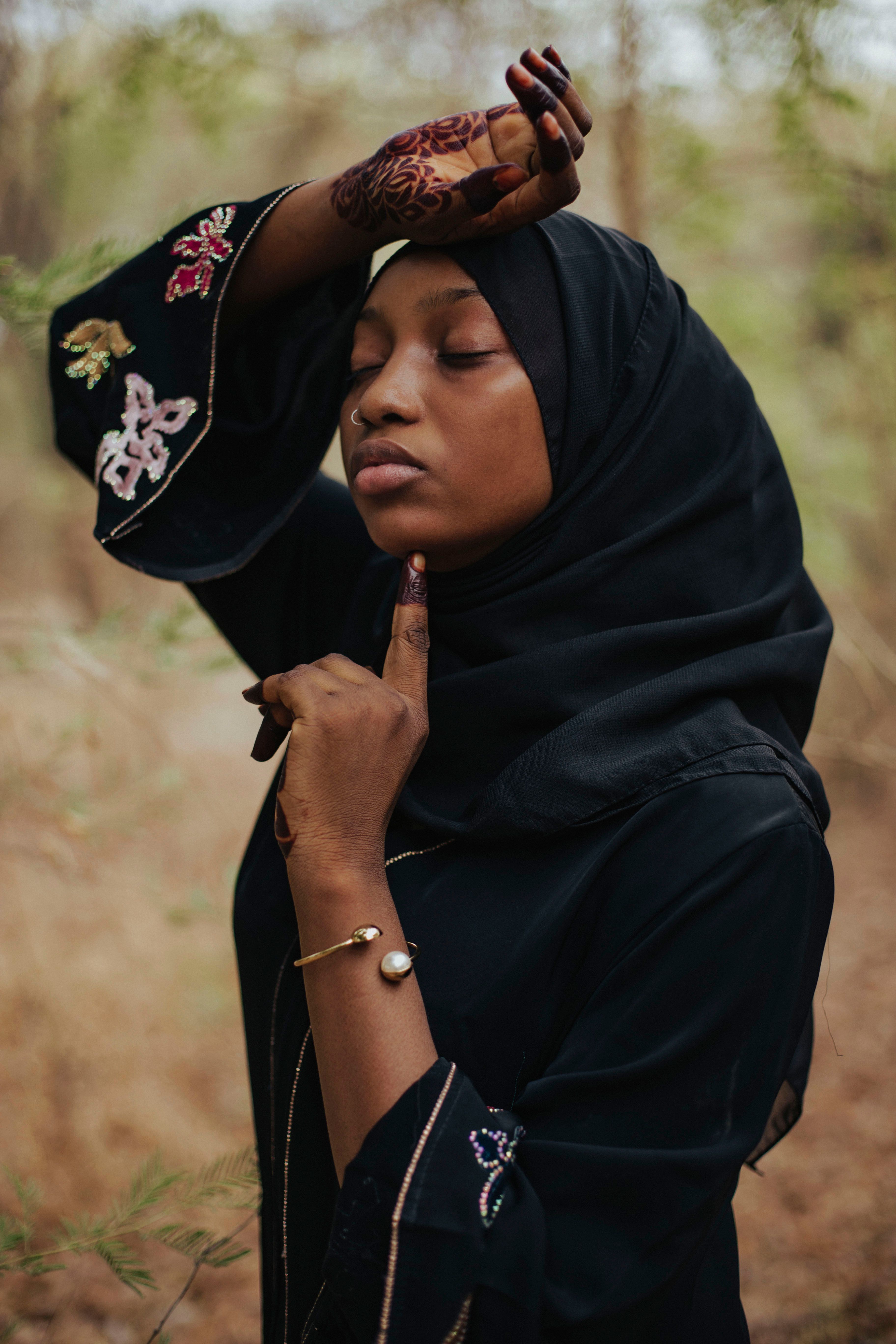 Portrait of a Young Woman in Hijab Outdoors · Free Stock Photo