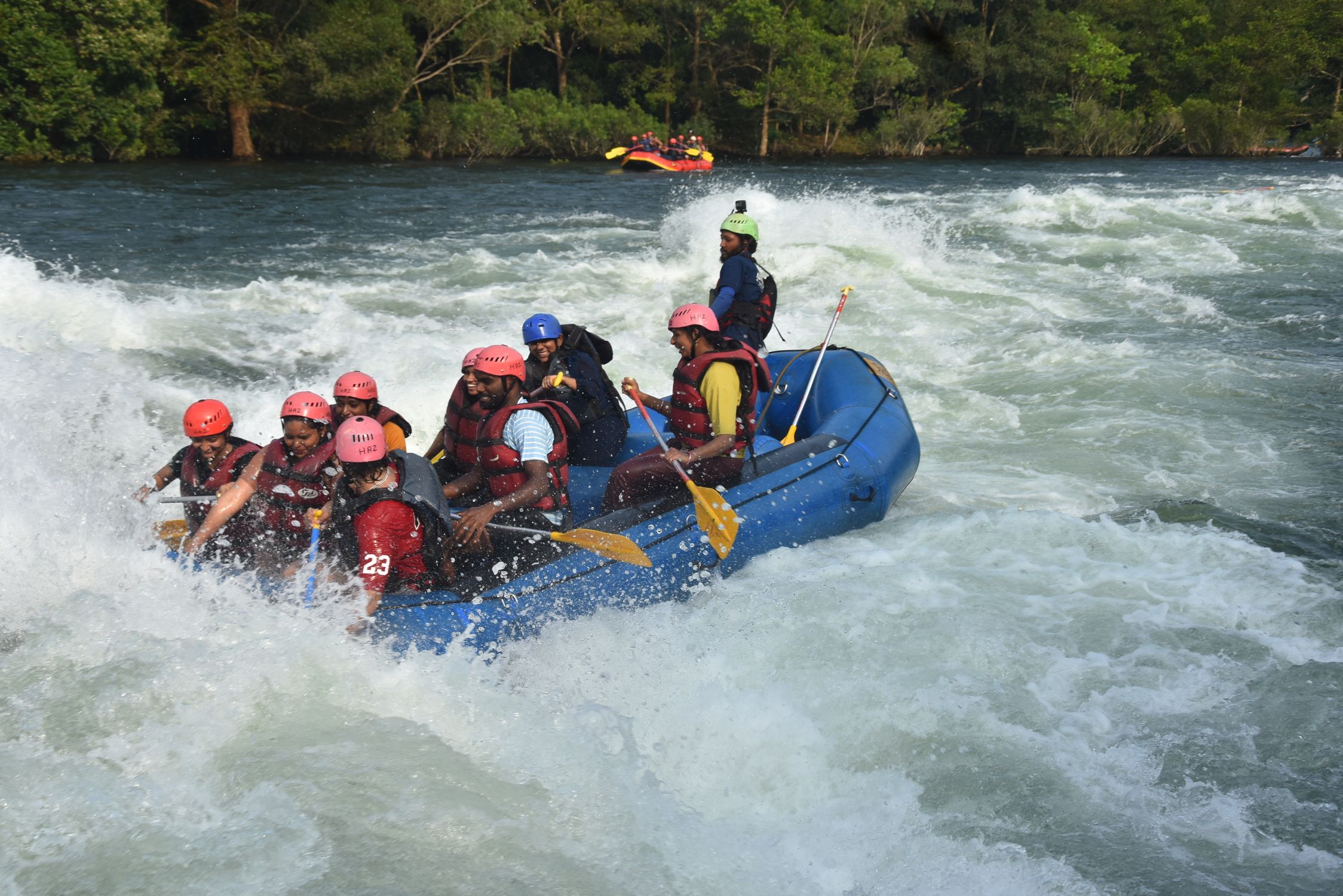 River Rafting Photo Exciting River Rafting Adventure on Rapids · Free Stock Photo