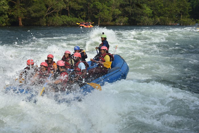 Whitewater rafting group