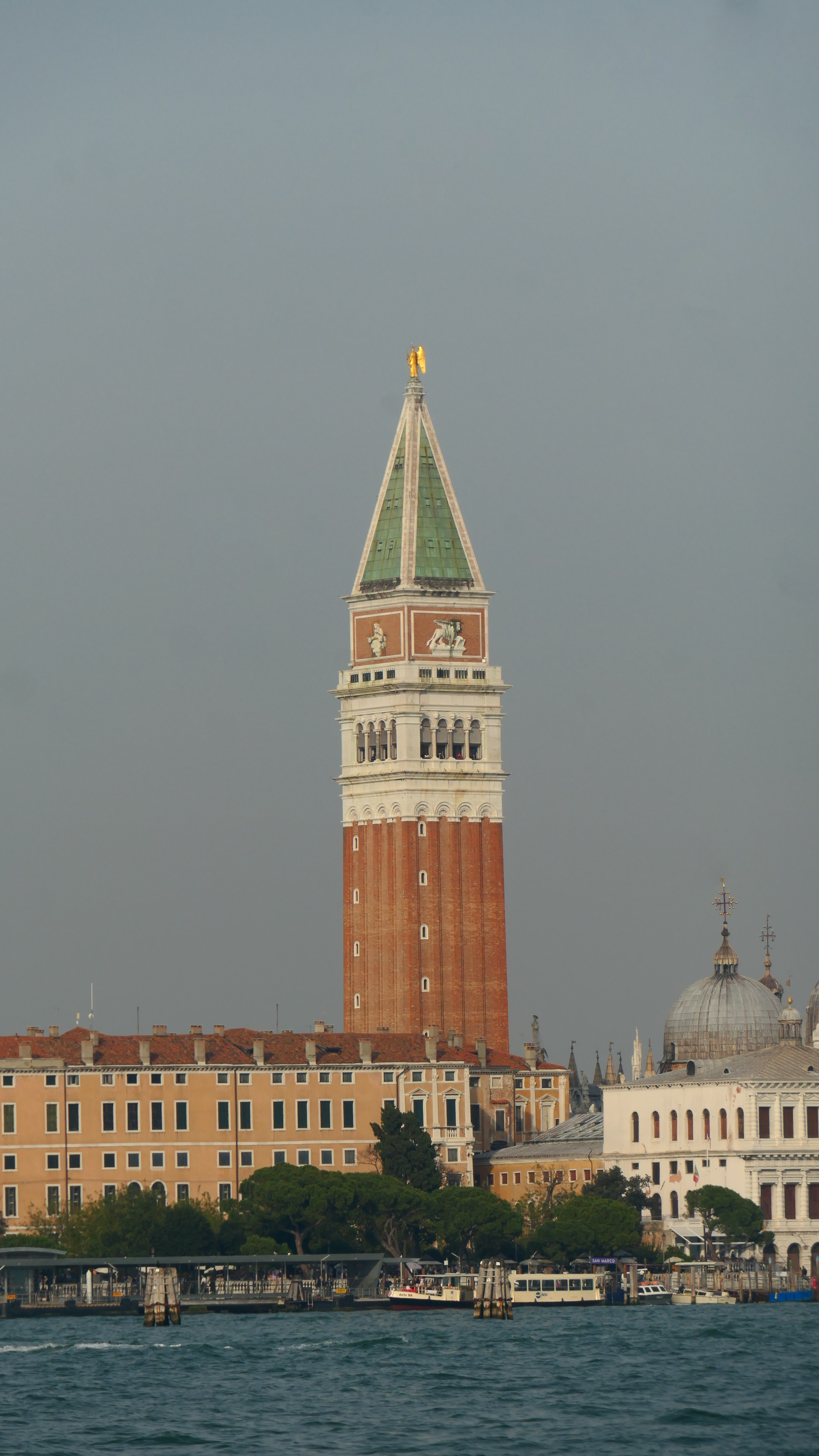 Stunning view of the iconic Campanile di San Marco against the Venetian skyline.