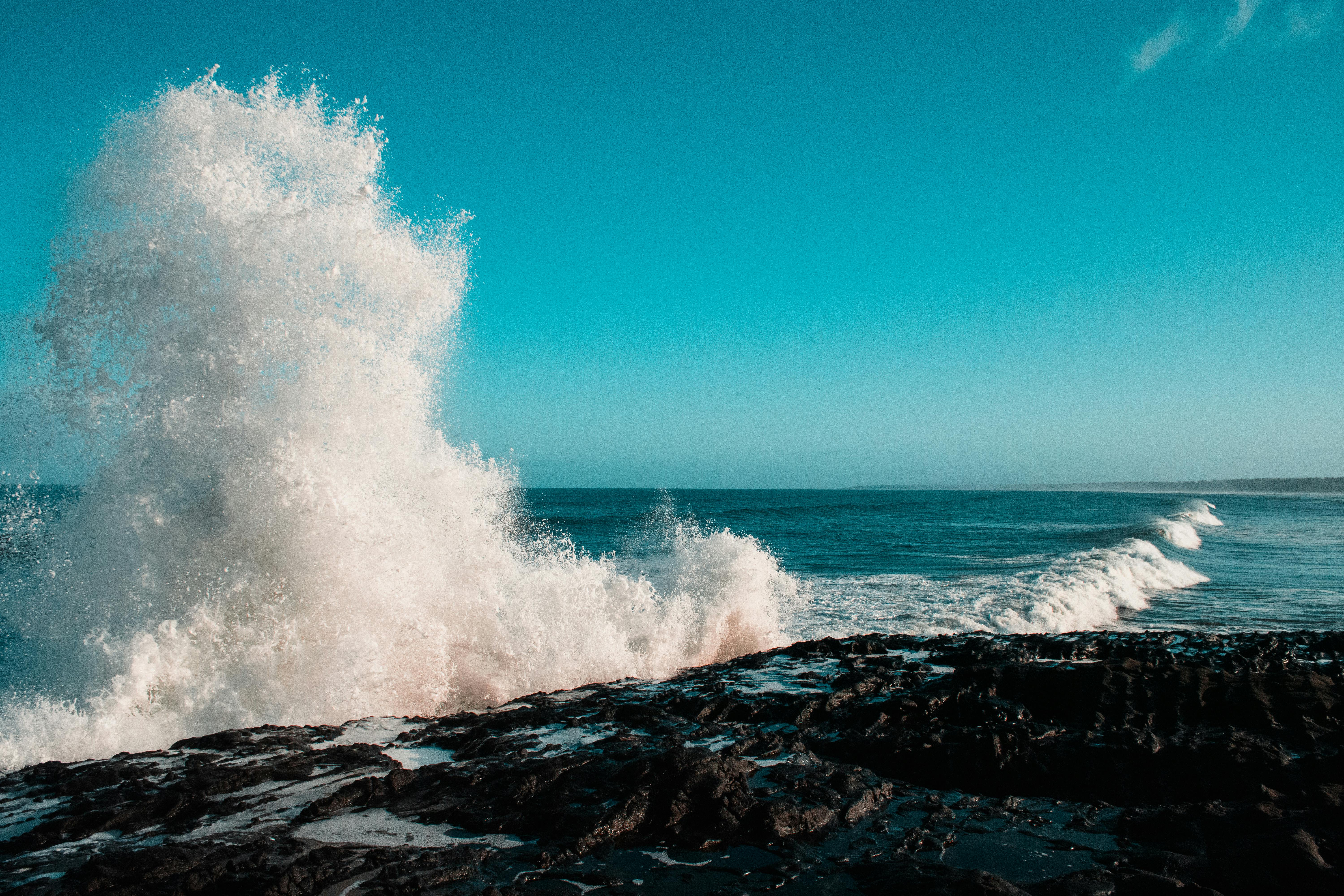 Free Stock Photo Of Beach Waves, Ocean Waves, Wave Crashing