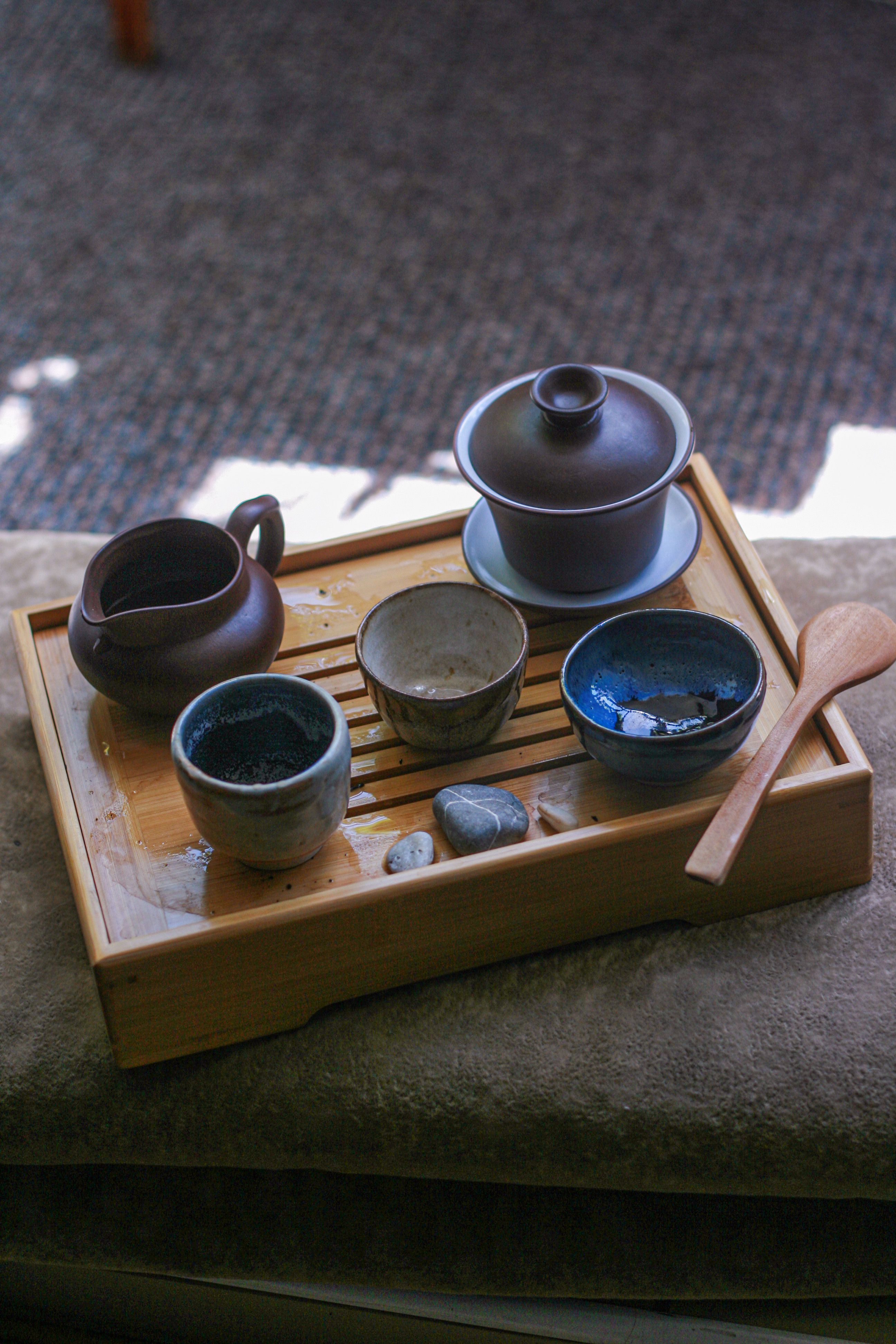 Traditional Chinese Tea Set on Wooden Tray · Free Stock Photo