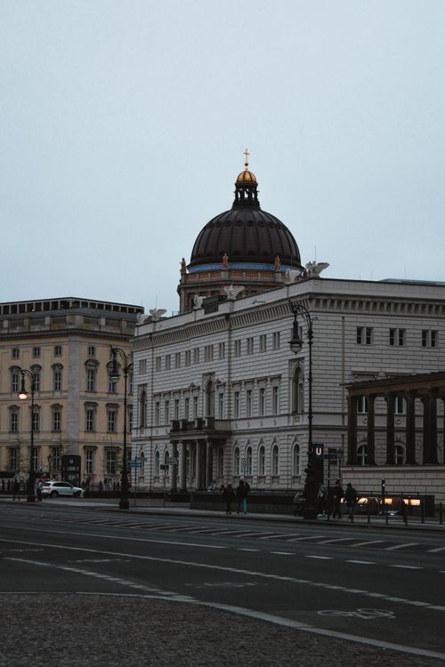 Free Historic architecture in Berlin, showcasing classic European design with a prominent dome. Stock Photo