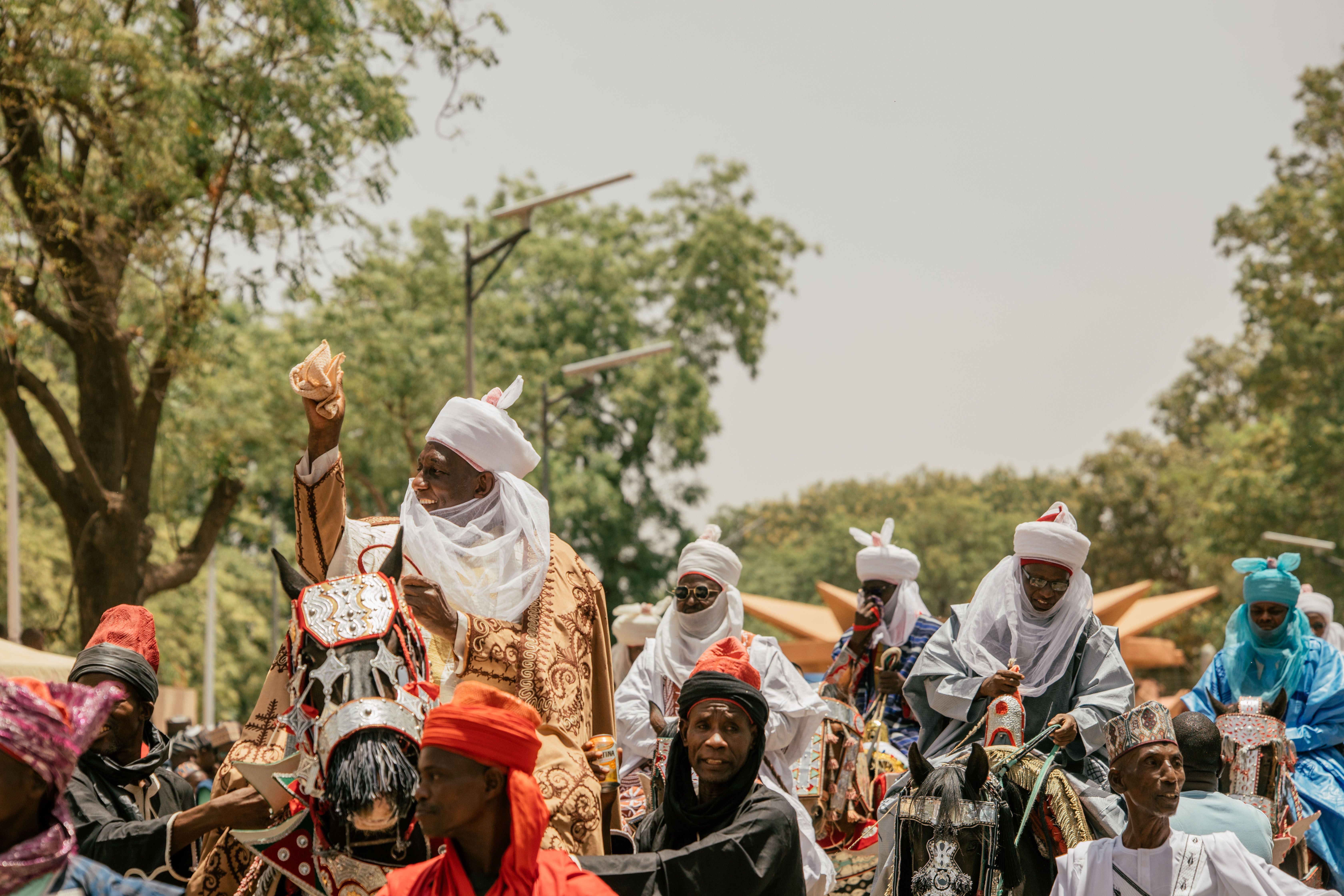 Traditional Festival with Colorful Horse Riders · Free Stock Photo