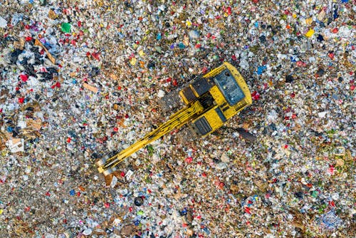 Vista A Volo D'uccello Della Discarica