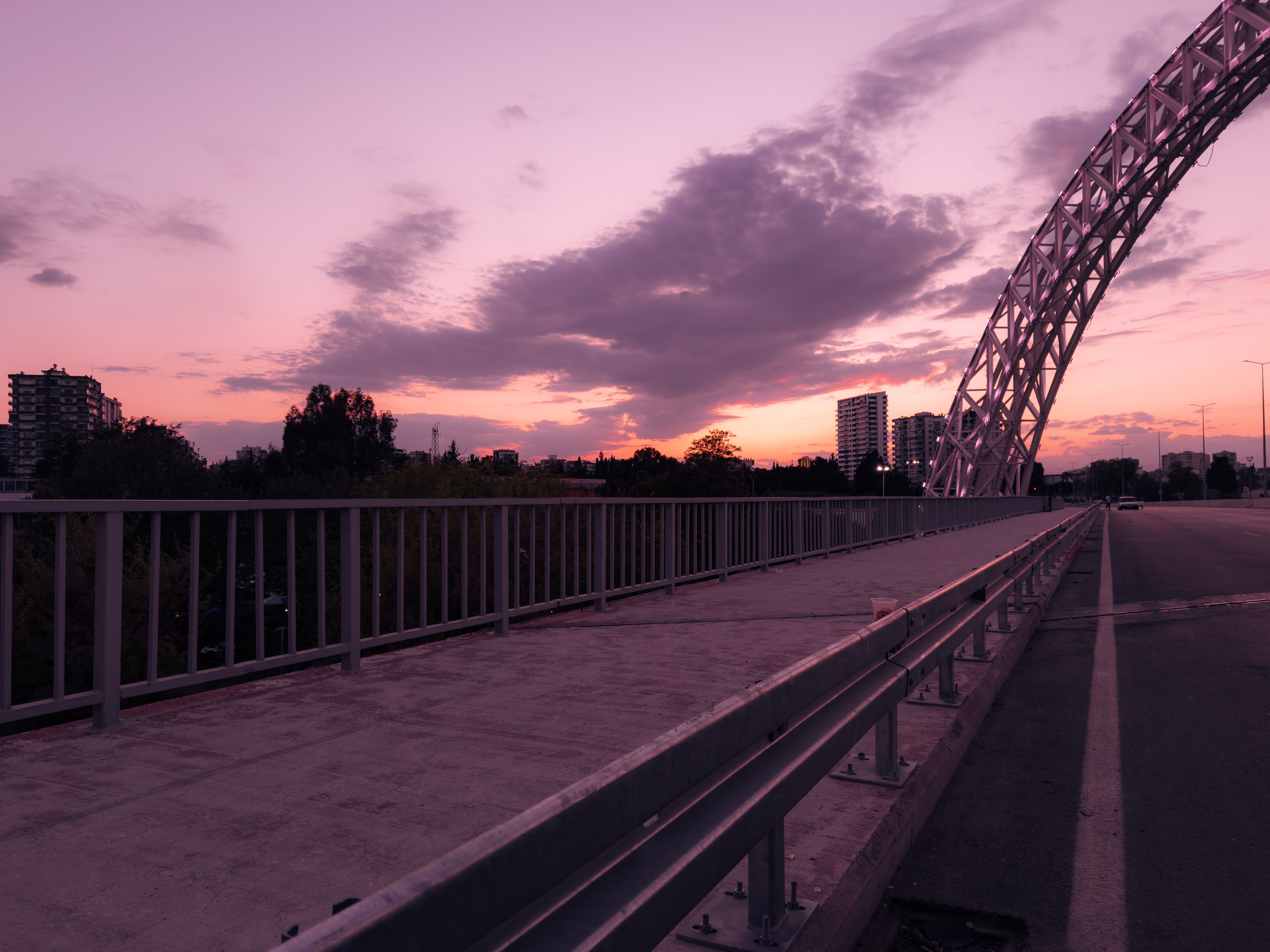 Scenic Twilight View from Modern Bridge · Free Stock Photo