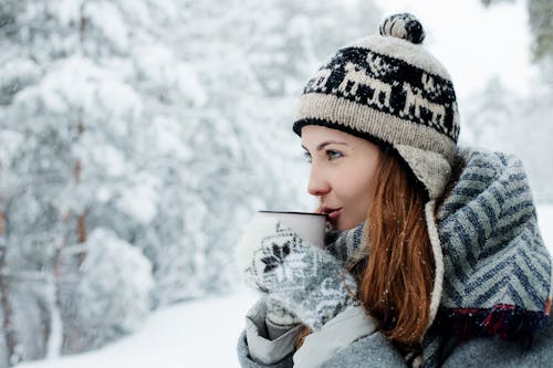 Free Photo Of Woman Wearing Knitted Sweater Stock Photo