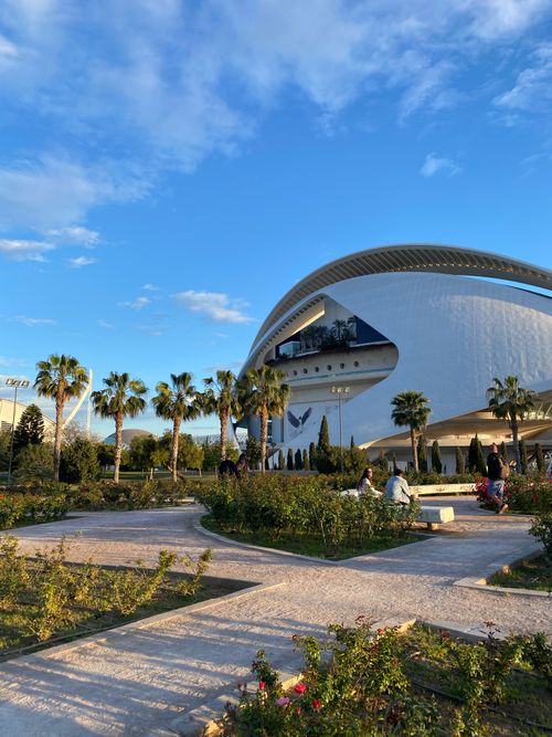 Free Stunning view of futuristic architecture in a Valencia park setting. Stock Photo