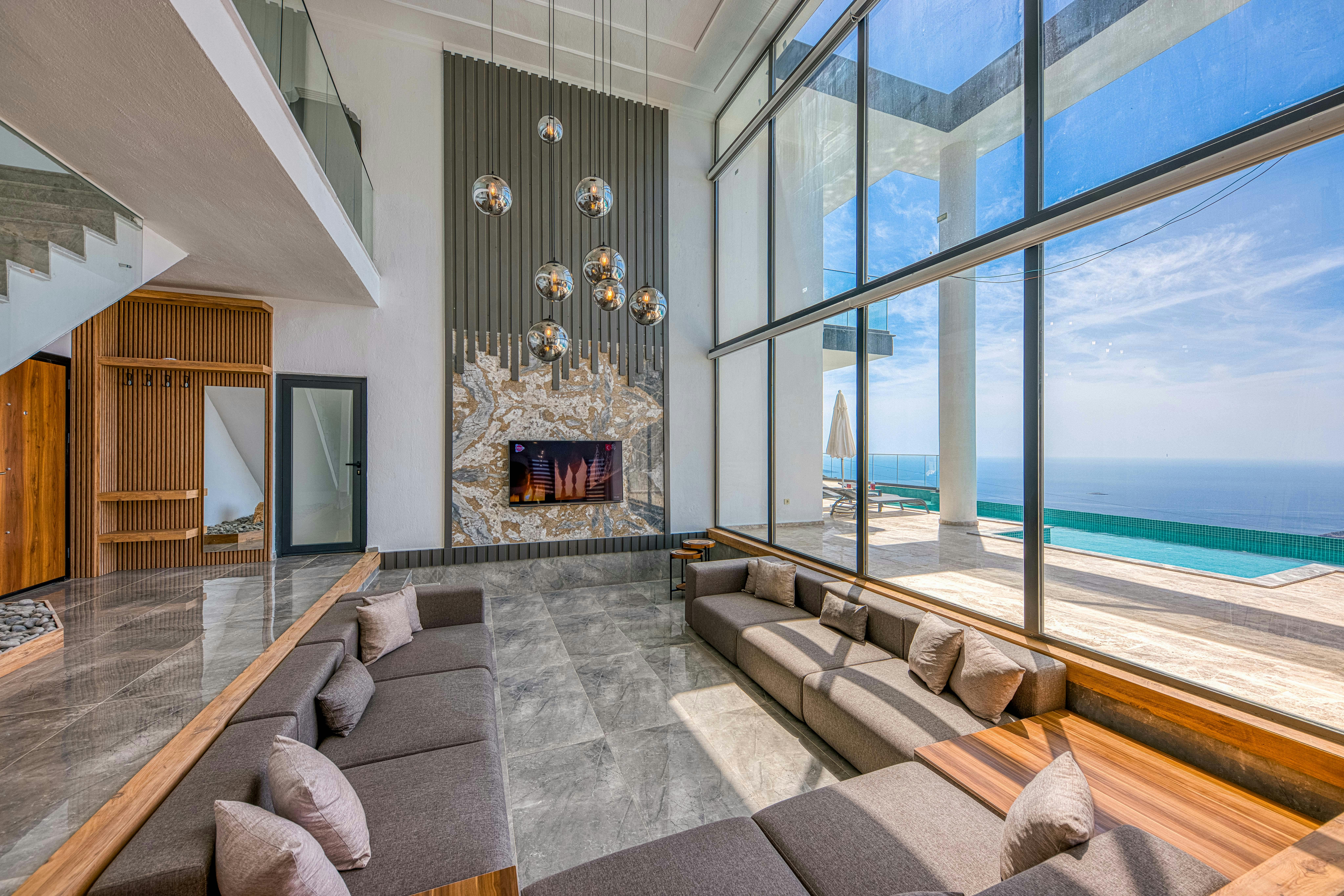 Luxury Seaside Villa with Modern Interior Design · Free Stock Photo