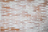 Red Brick Wall with White Mortar Texture