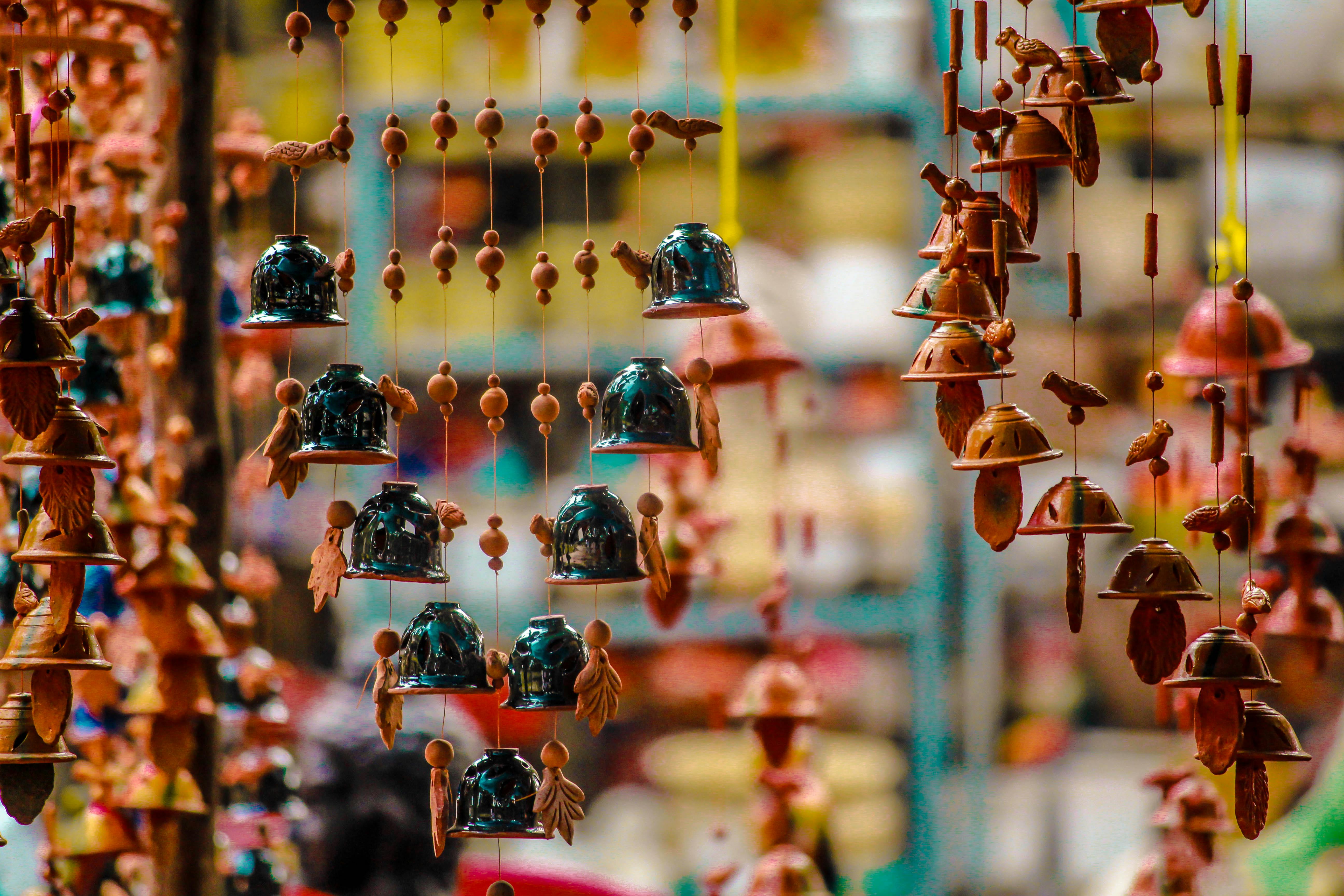 ornaments hanging for sale in market
