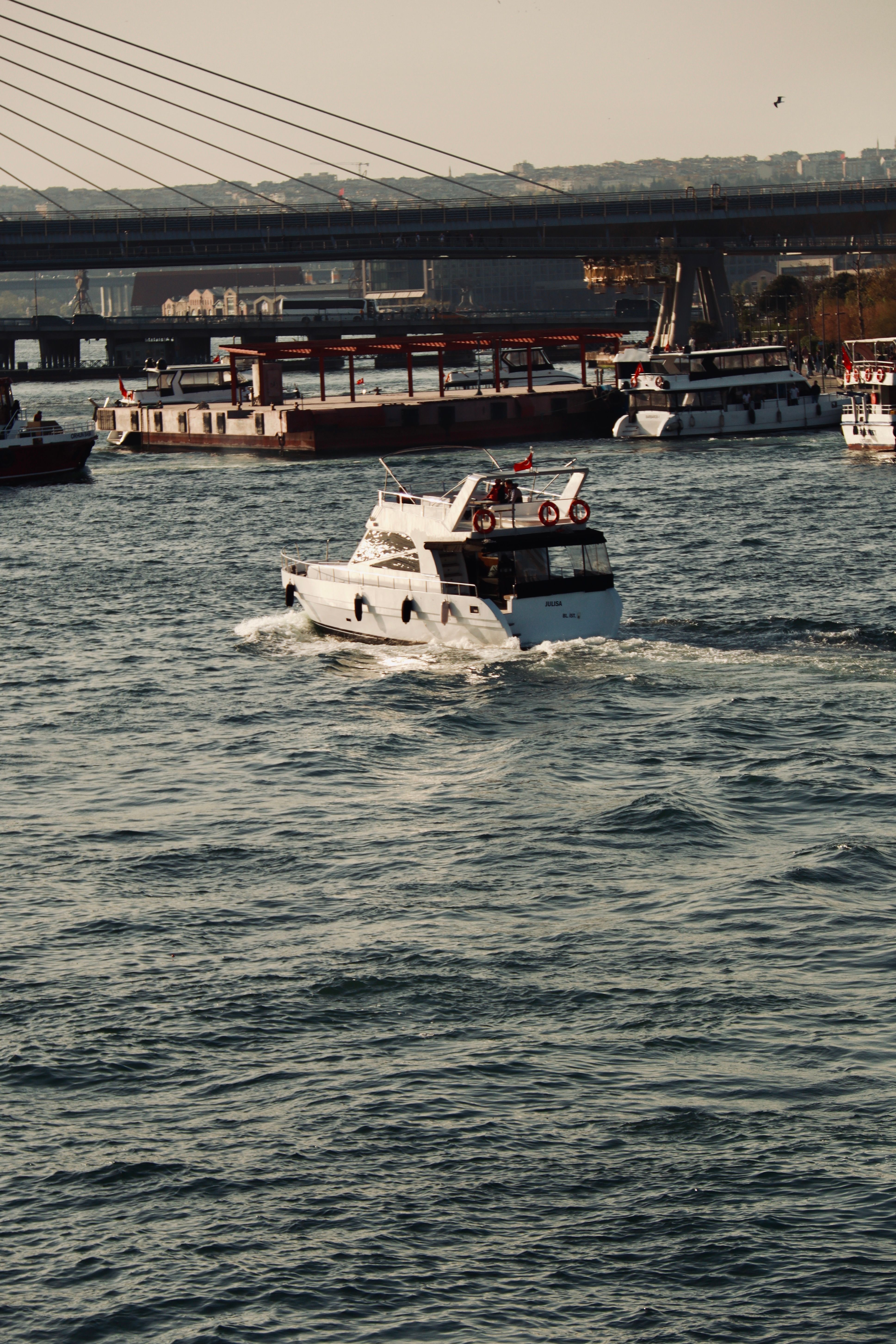 Scenic View of Boats on the Bosphorus in Istanbul · Free Stock Photo