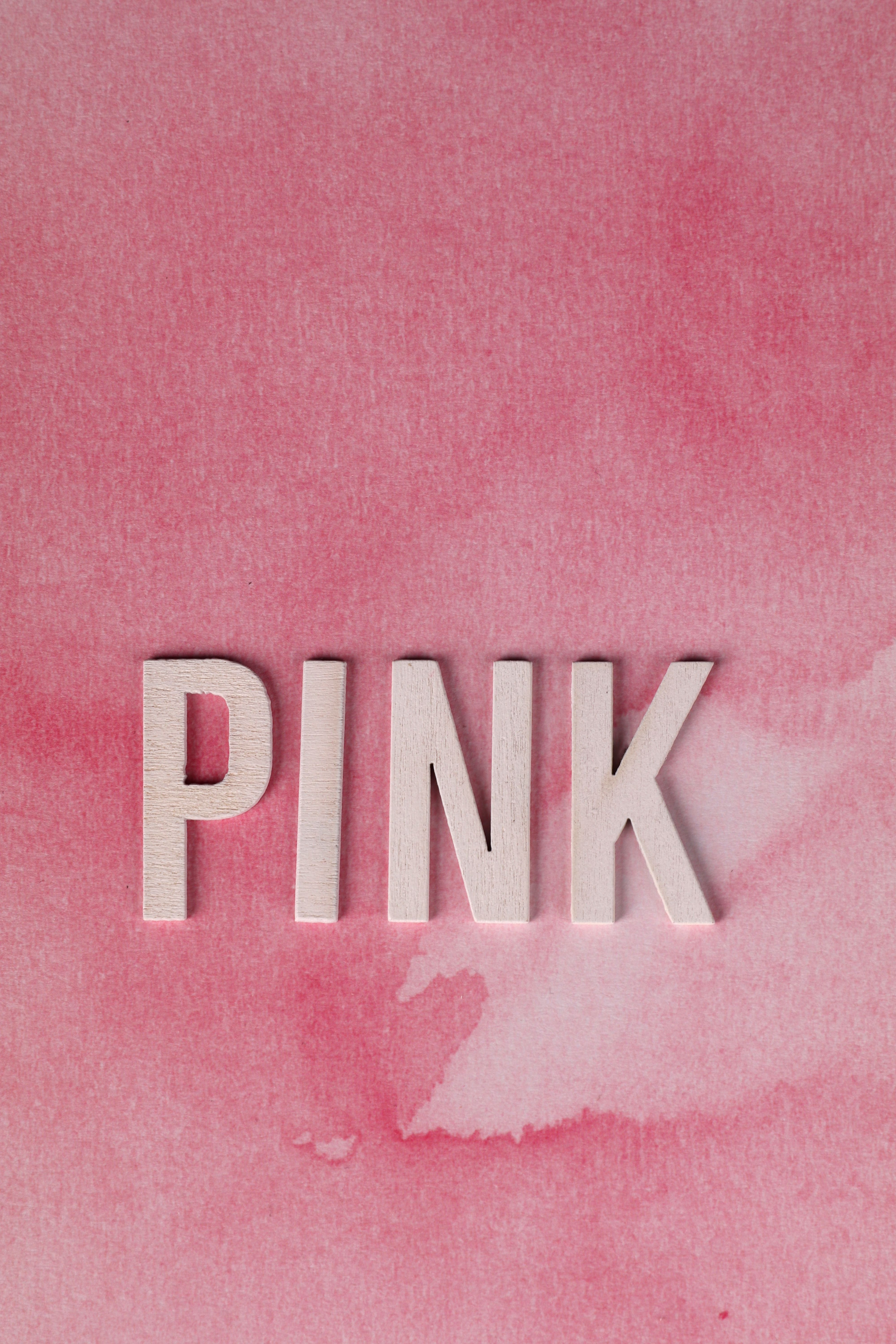 Pink Watercolor Background with Bold PINK Text · Free Stock Photo