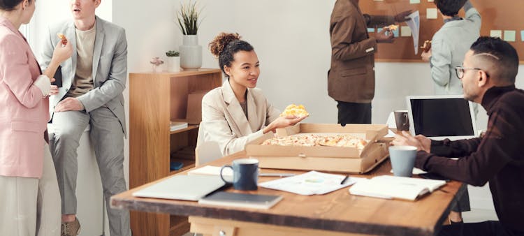 People Eating Pizza