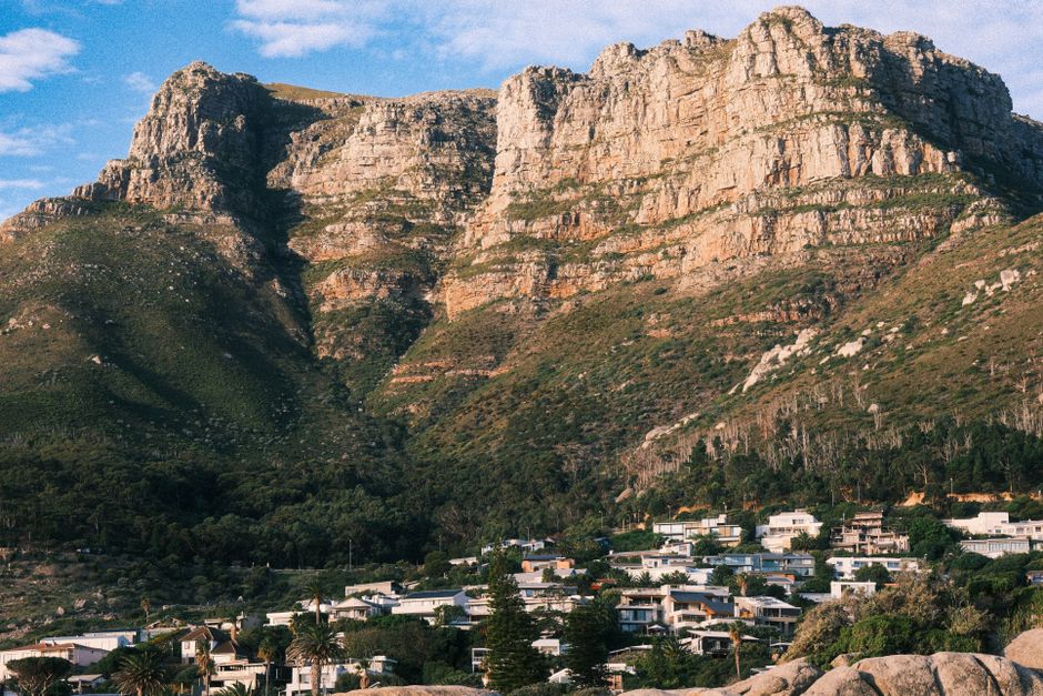 View from Table Mountain cable car in Cape Town, South Africa