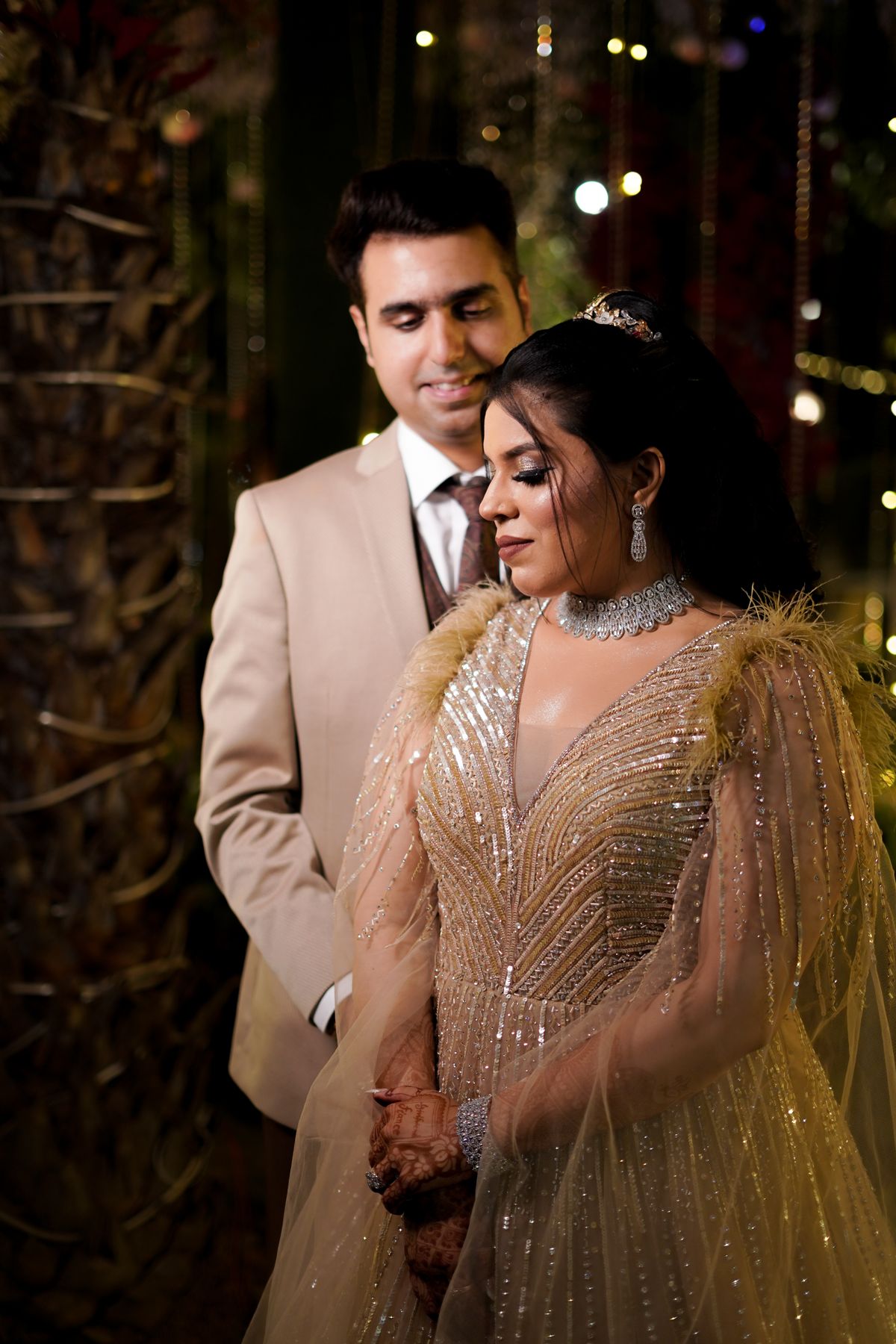Indian wedding couple portrait