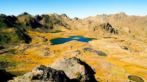 Free Breathtaking aerial shot of Yedigöller with mountain landscape in Erzurum, Türkiye. Stock Photo