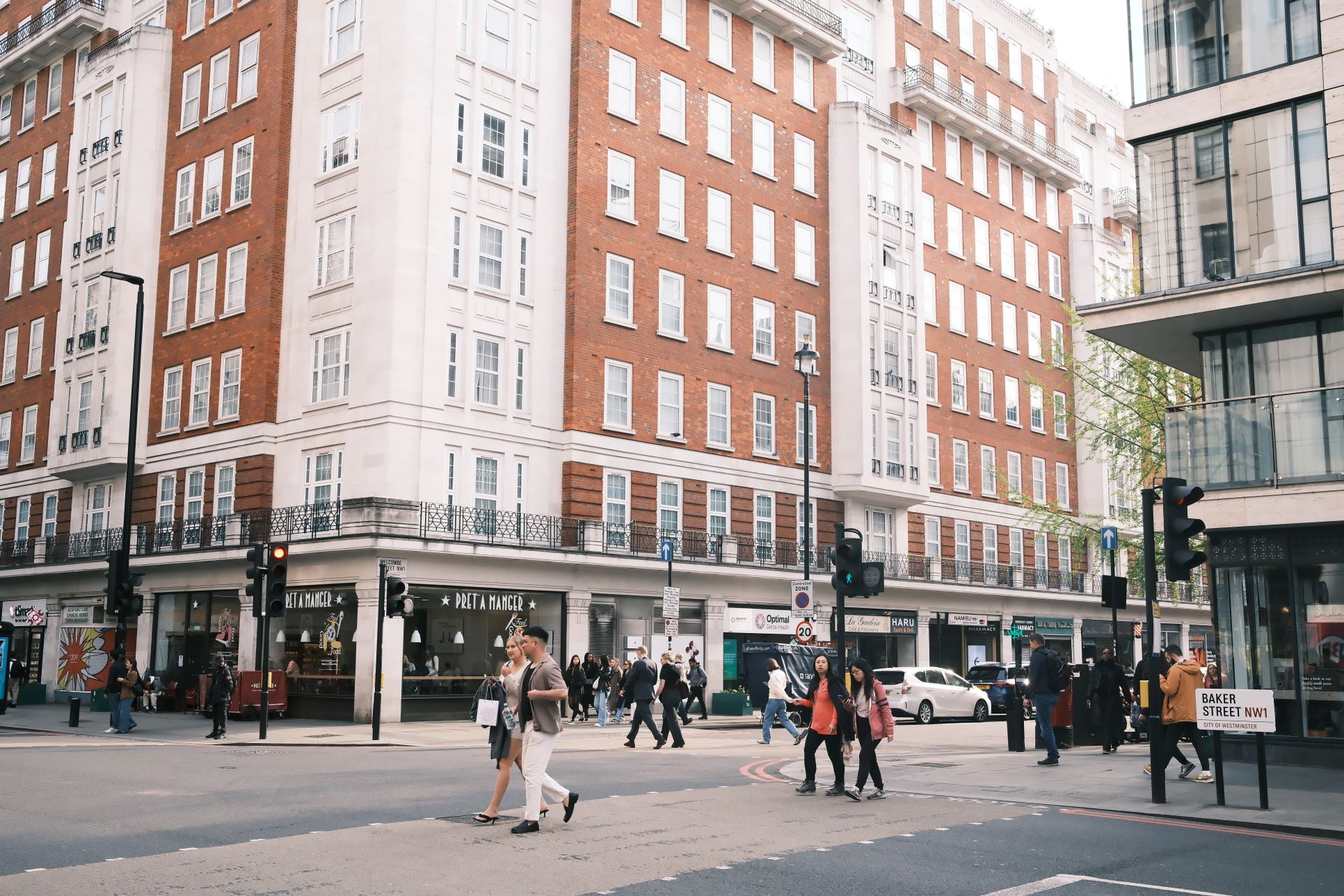 A street and buildings in London in daylight