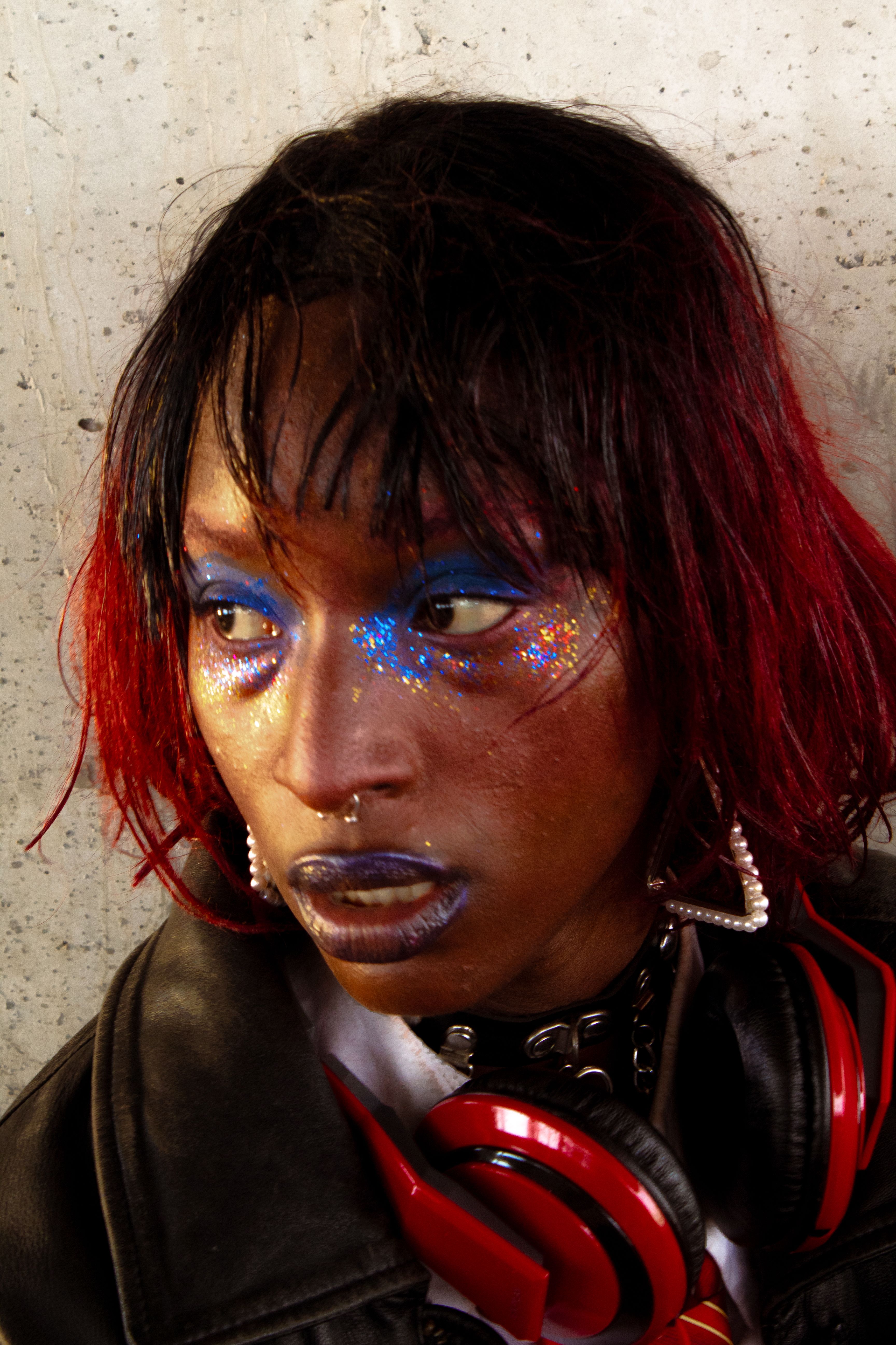 Edgy Portrait with Glitter Makeup in Abuja · Free Stock Photo