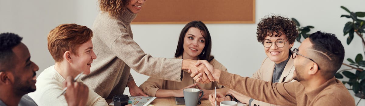 Young professionals collaborating in a modern office space